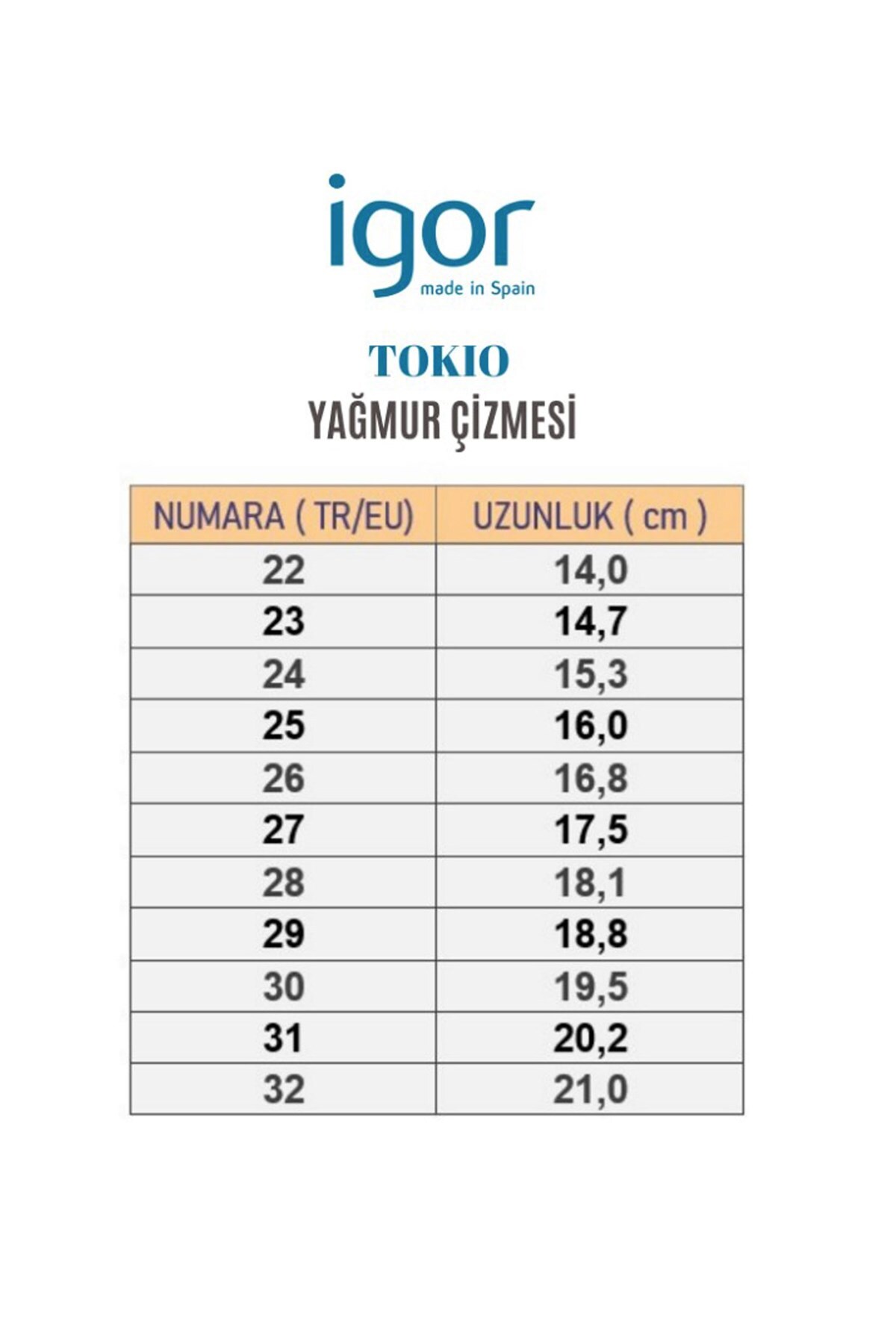 Tokio Borreguito Çocuk Yağmur Çizmesi W10290-225 / Beden : 31 / Cinsiyet : Unisex
