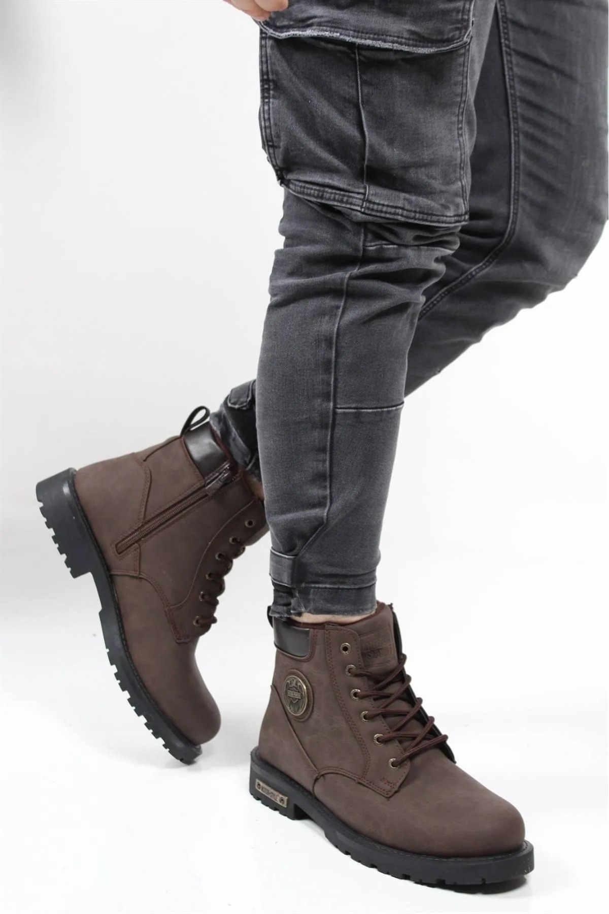 SHOES FORZA KAHVE ÜNİSEX FERMUARLI BOT / Beden : 37 / Cinsiyet : Unisex