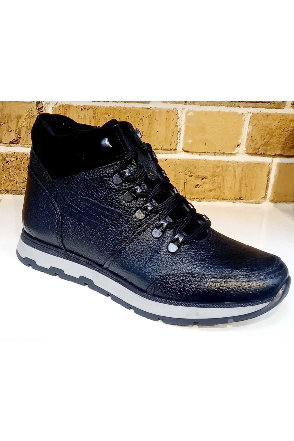 SHOES BİRİNCİ SINIF HAKİKİ DERİ BAĞCIKLI FERMUARLI ORTOPEDİK TABAN SPOR TARZ BOTLAR / Beden : 40 / Cinsiyet : Erkek