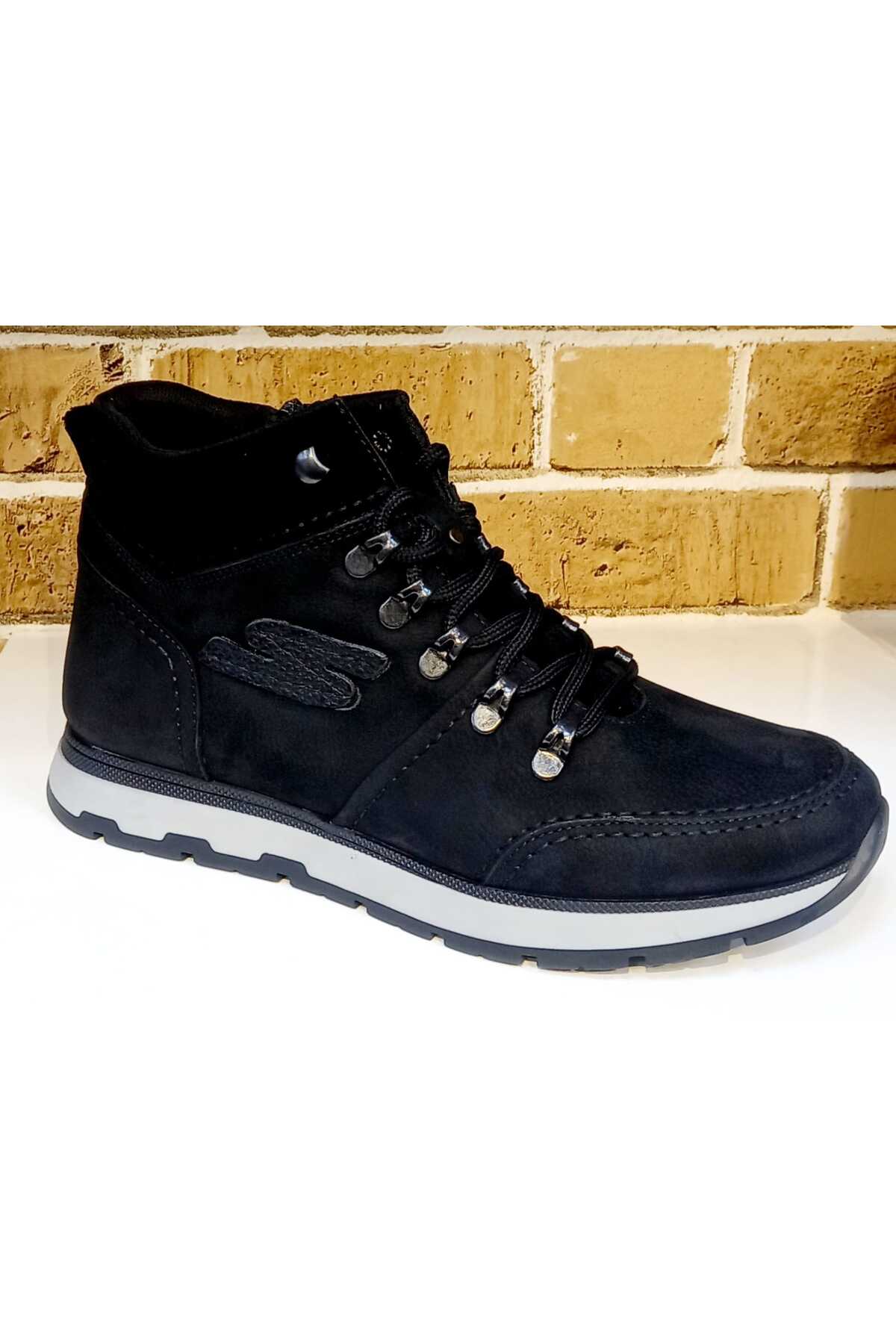 SHOES BİRİNCİ SINIF HAKİKİ DERİ BAĞCIKLI FERMUARLI ORTOPEDİK TABAN SPOR TARZ BOTLAR / Beden : 44 / Cinsiyet : Erkek