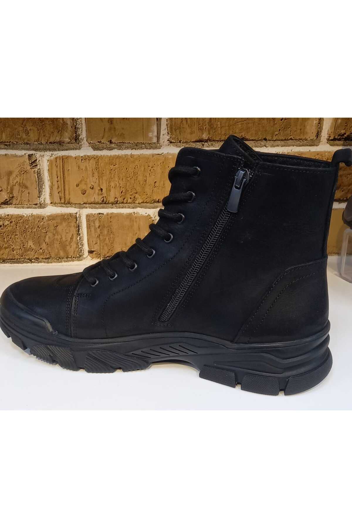 SHOES BİRİNCİ SINIF HAKİKİ DERİ FERMUARLI ORTOPEDİK TABAN TARZ BOTLAR / Beden : 40 / Cinsiyet : Erkek