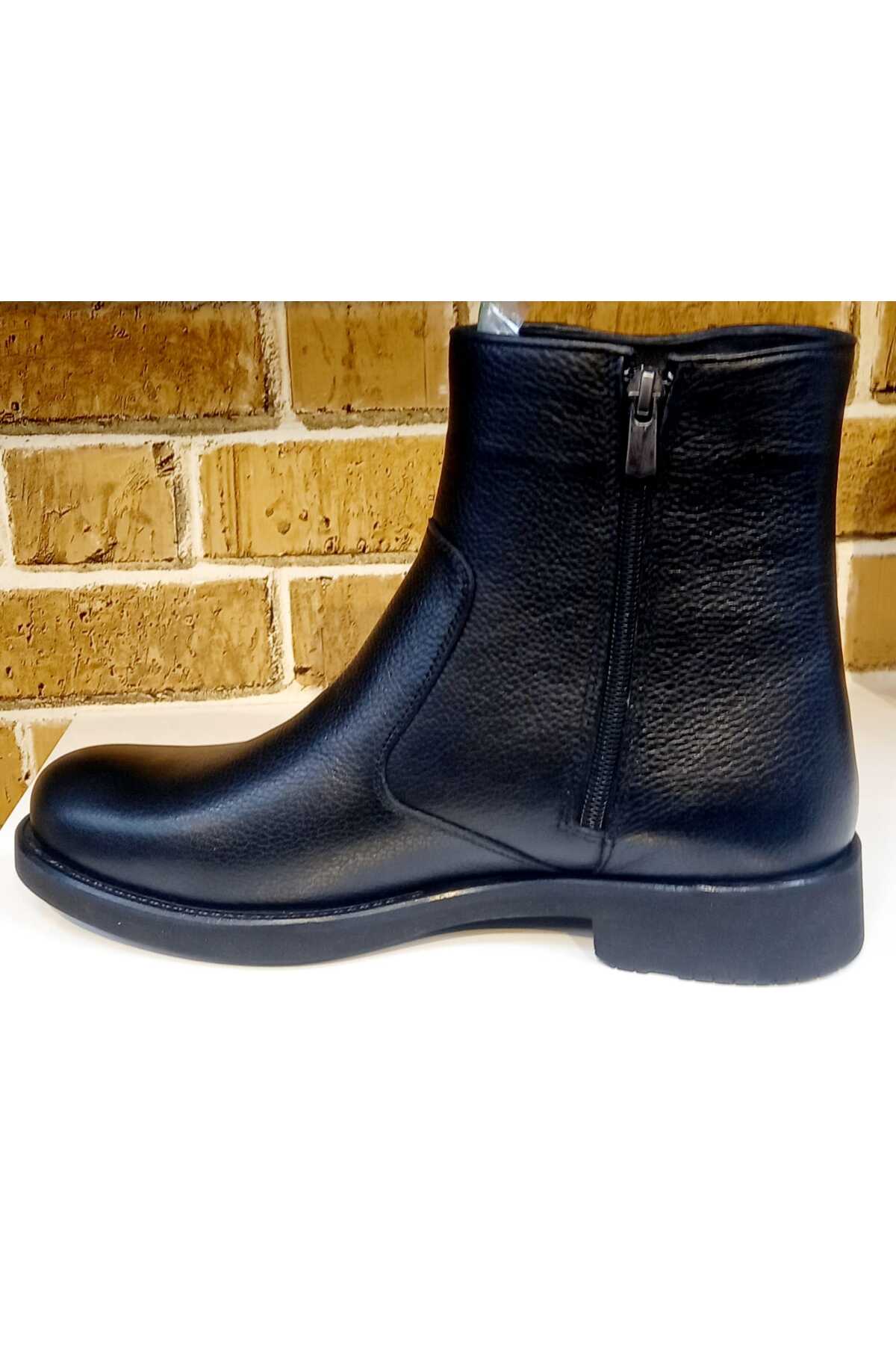 SHOES BİRİNCİ SINIF HAKİKİ DERİ FERMUARLI ORTOPEDİK TABAN TARZ BOTLAR / Beden : 43 / Cinsiyet : Erkek