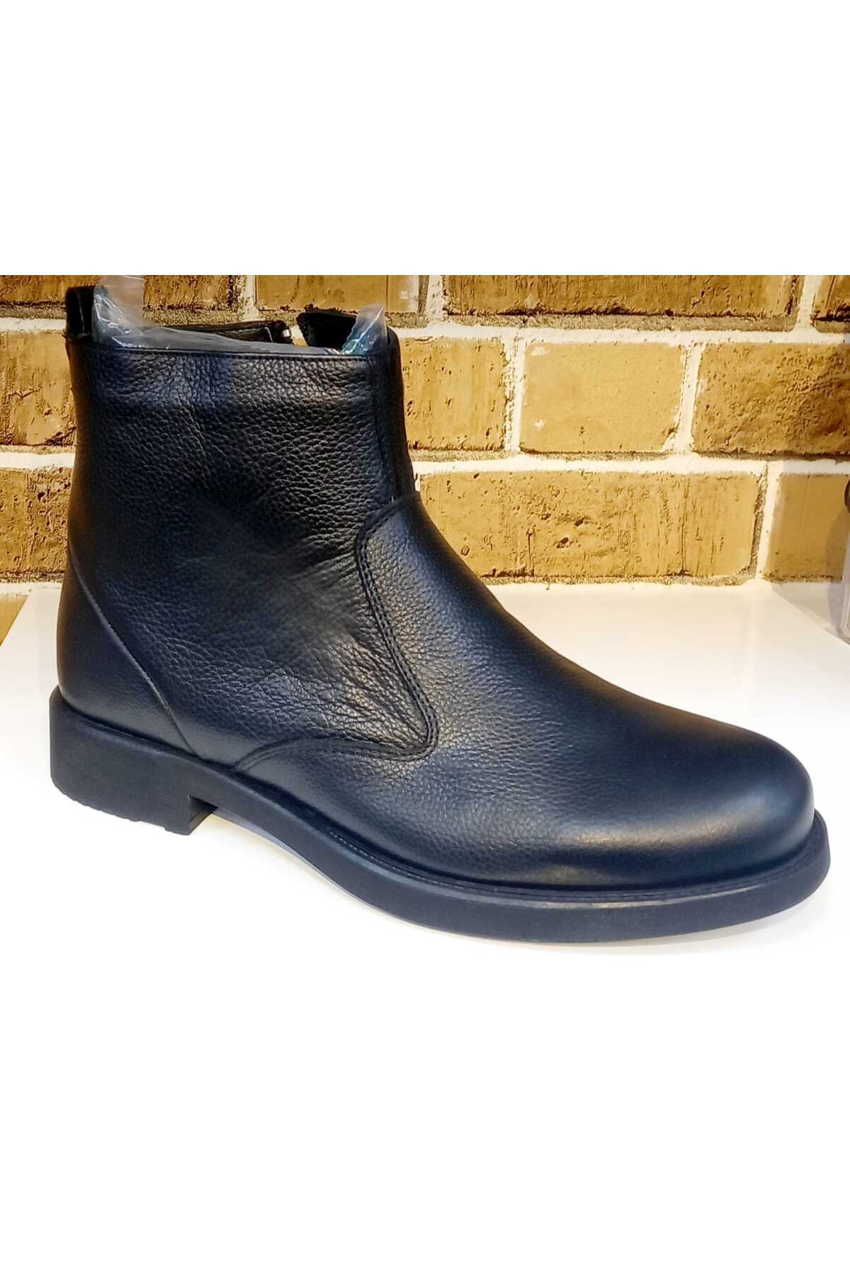 SHOES BİRİNCİ SINIF HAKİKİ DERİ FERMUARLI ORTOPEDİK TABAN TARZ BOTLAR / Beden : 44 / Cinsiyet : Erkek