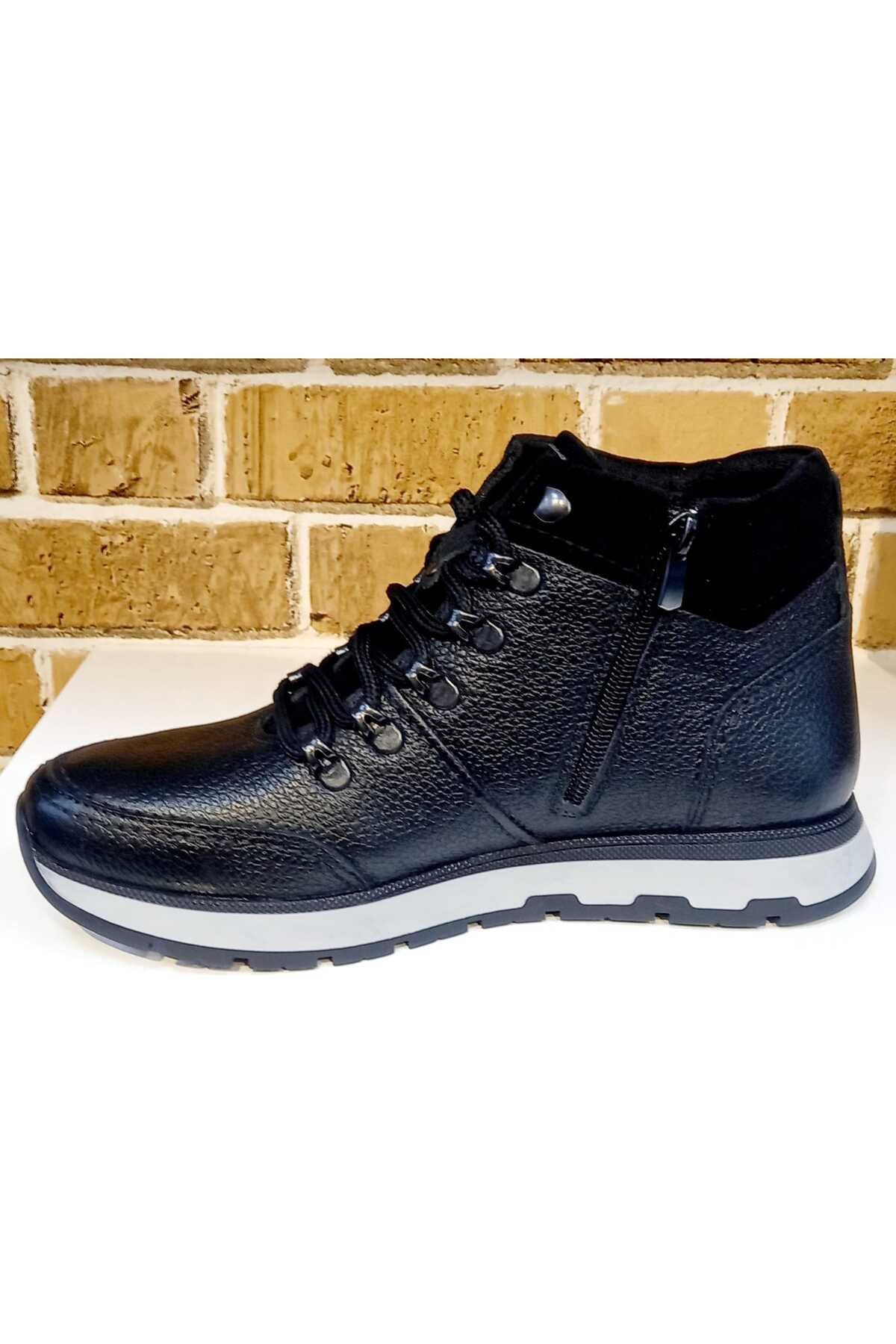 SHOES BİRİNCİ SINIF HAKİKİ DERİ BAĞCIKLI FERMUARLI ORTOPEDİK TABAN SPOR TARZ BOTLAR / Beden : 41 / Cinsiyet : Erkek