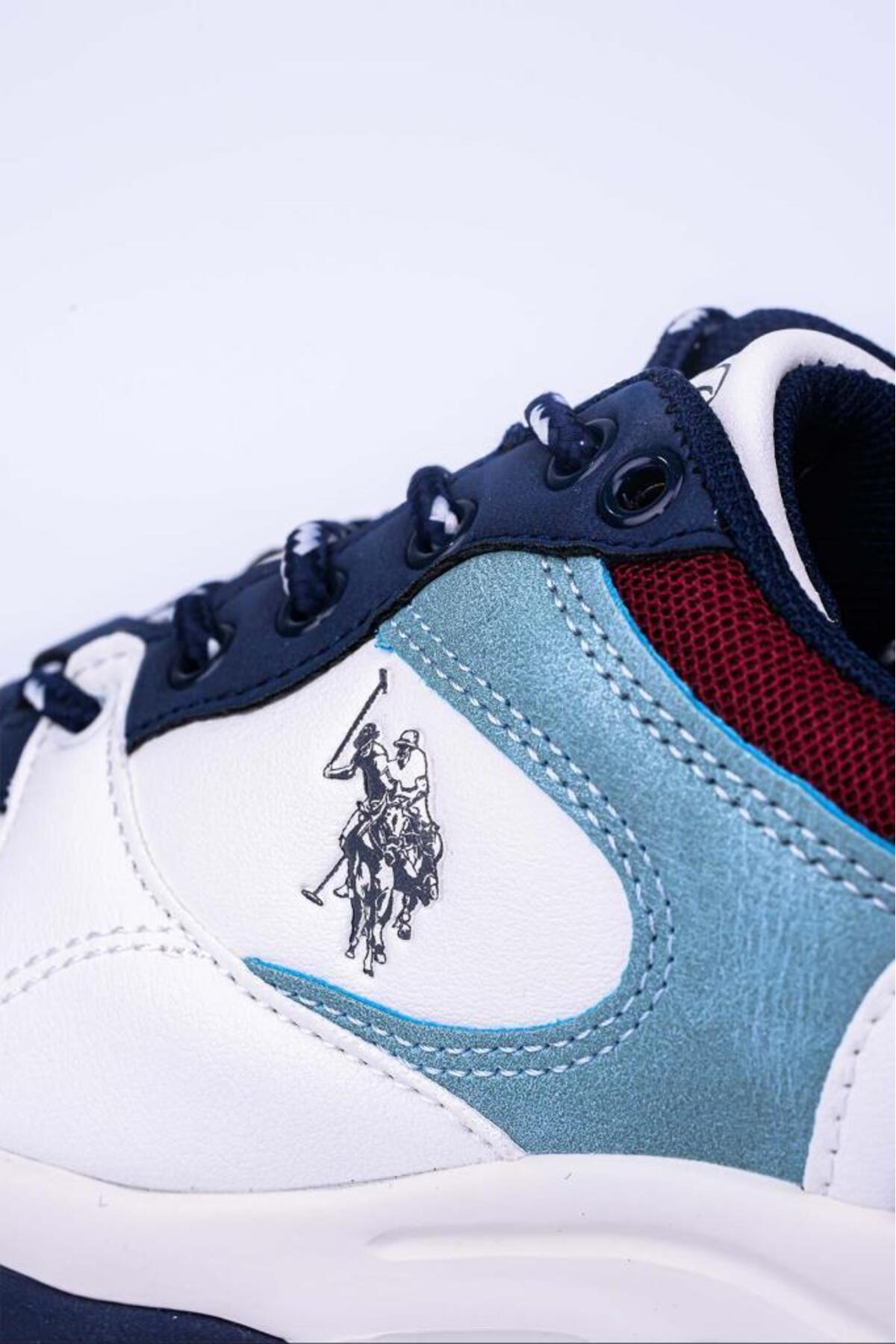 US. POLO ASSN. TRACKY BEYAZ LACİVERT KADIN SPOR AYAKKABISI SNEAKER / Beden : 40 / Cinsiyet : Kadın / Kız