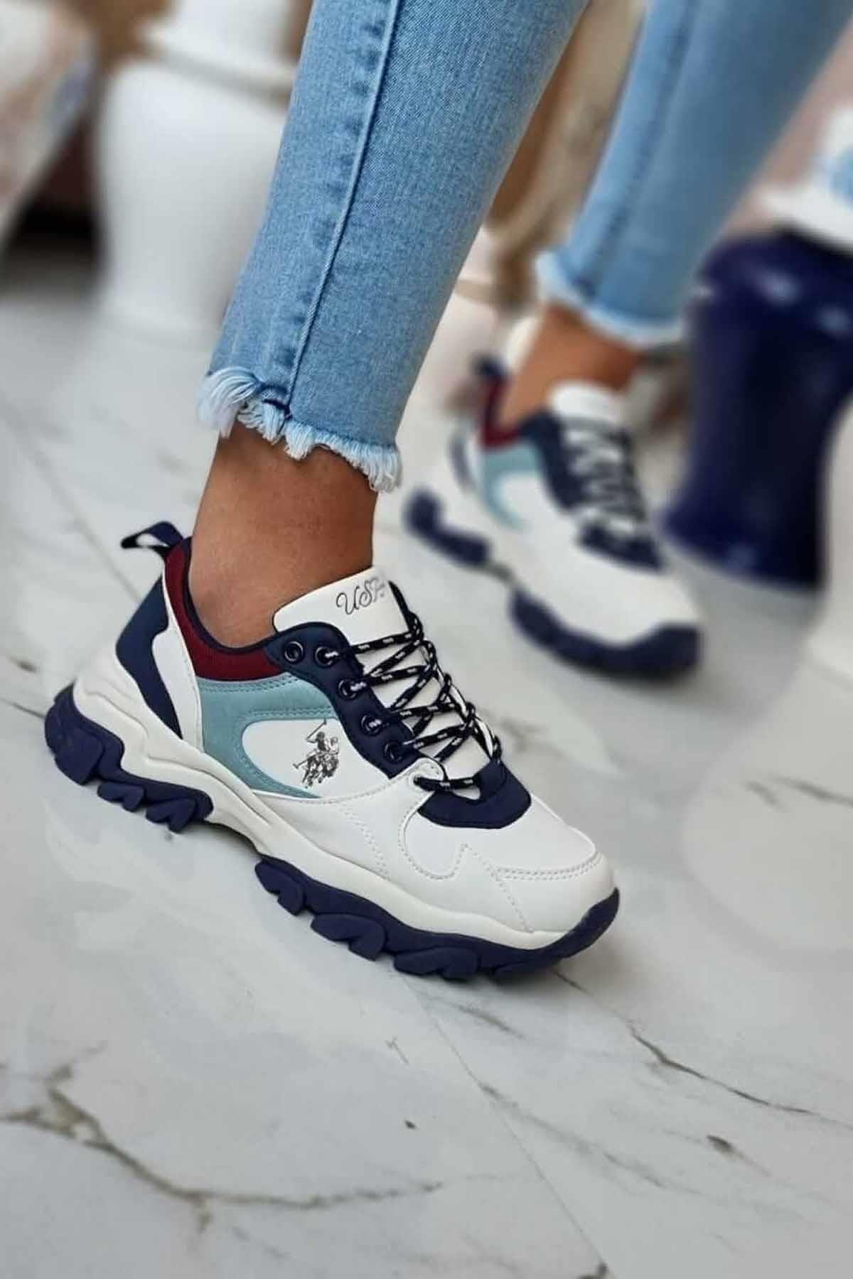 TRACKY 4FX Kadın Beyaz Sneaker Spor Ayakkabı-Beyaz / Beden : 39 / Cinsiyet : Kadın / Kız