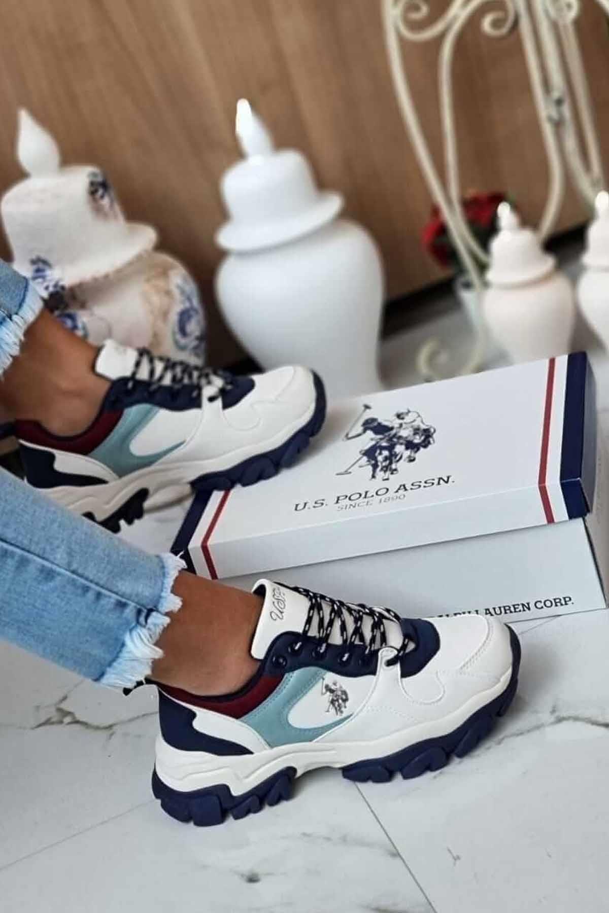 TRACKY 4FX Kadın Beyaz Sneaker Spor Ayakkabı-Beyaz / Beden : 40 / Cinsiyet : Kadın / Kız