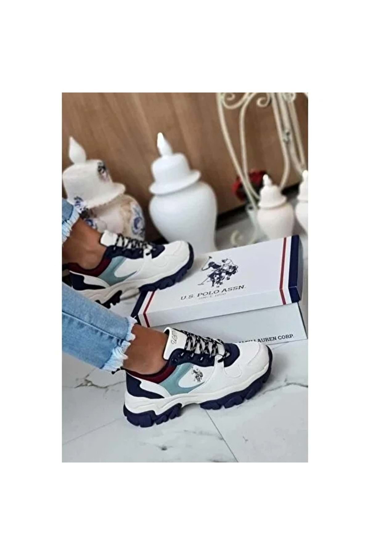 U.S.POLO TRACKY 2PR GÜNLÜK SPOR AYAK.BYN - BEYAZ MAVİ - 37 - ST05536-BEYAZ MAVİ-37 / Beden : 40 / Cinsiyet : Kadın / Kız