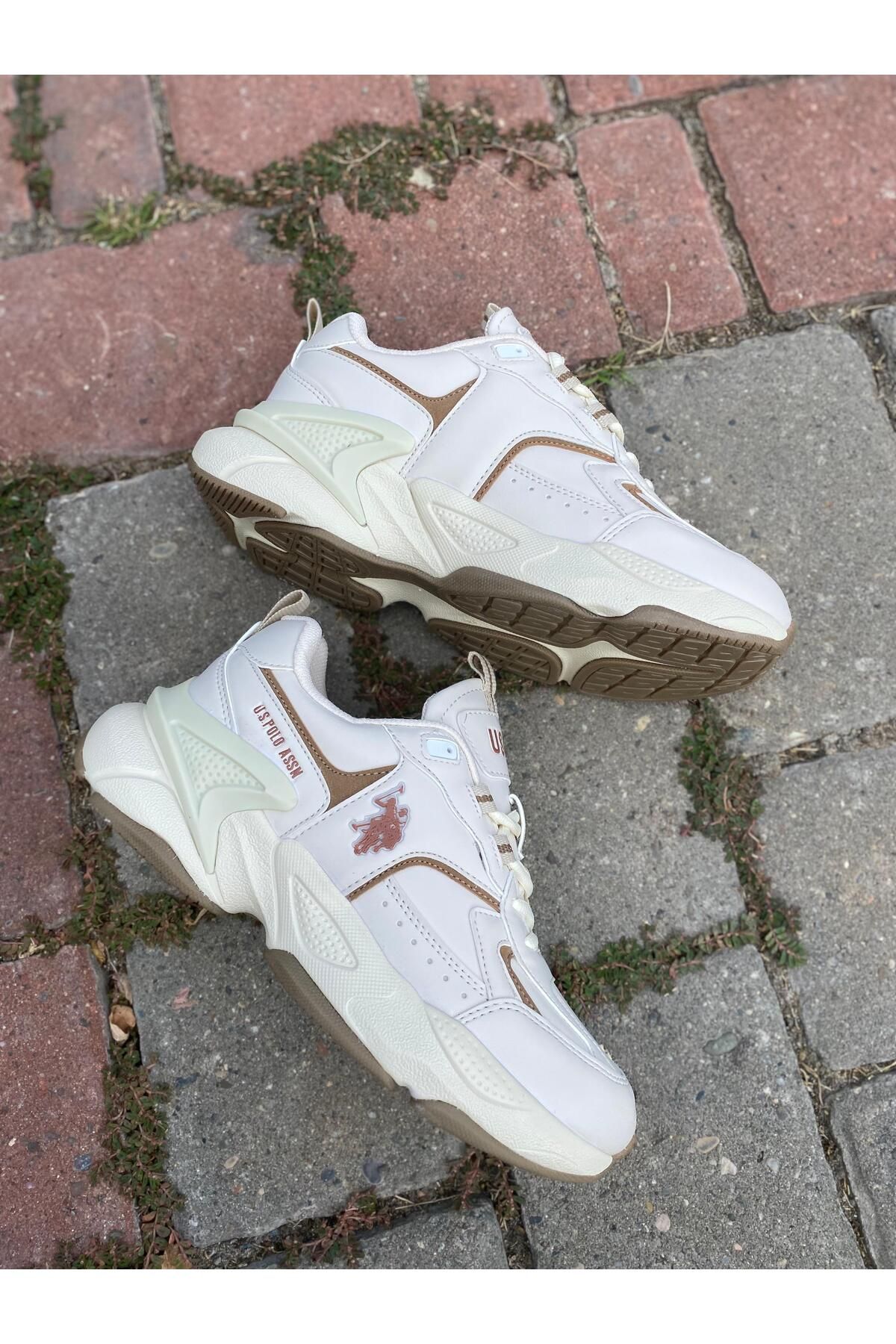 U.S. POLO  ORTABETİK CİLT SPOR AYAKKABI 880368 ISABELLA BEJ / Beden : 36 / Cinsiyet : Kadın / Kız