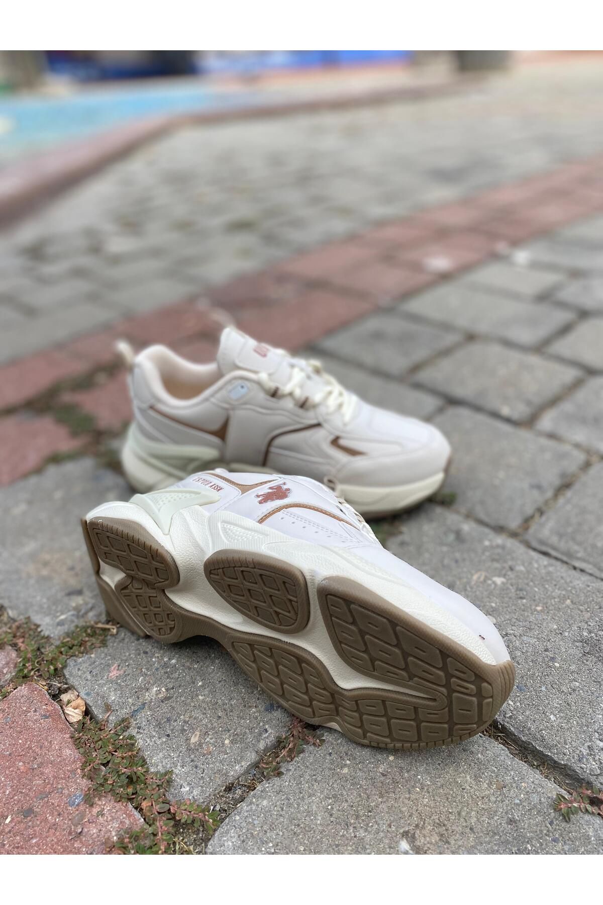 U.S. POLO  ORTABETİK CİLT SPOR AYAKKABI 880368 ISABELLA BEJ / Beden : 40 / Cinsiyet : Kadın / Kız