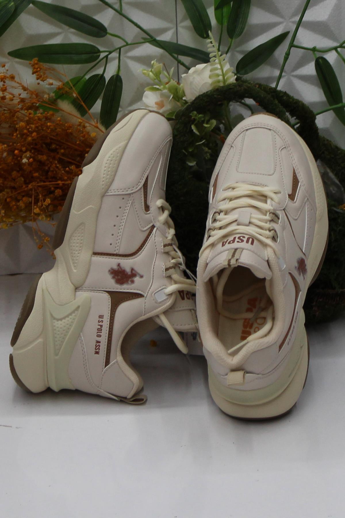 U.S. Polo Assn. Isabella Bej Rahat Orijinal Ürün Kadın Spor Ayakkabı Sneaker / Beden : 36 / Cinsiyet : Kadın / Kız