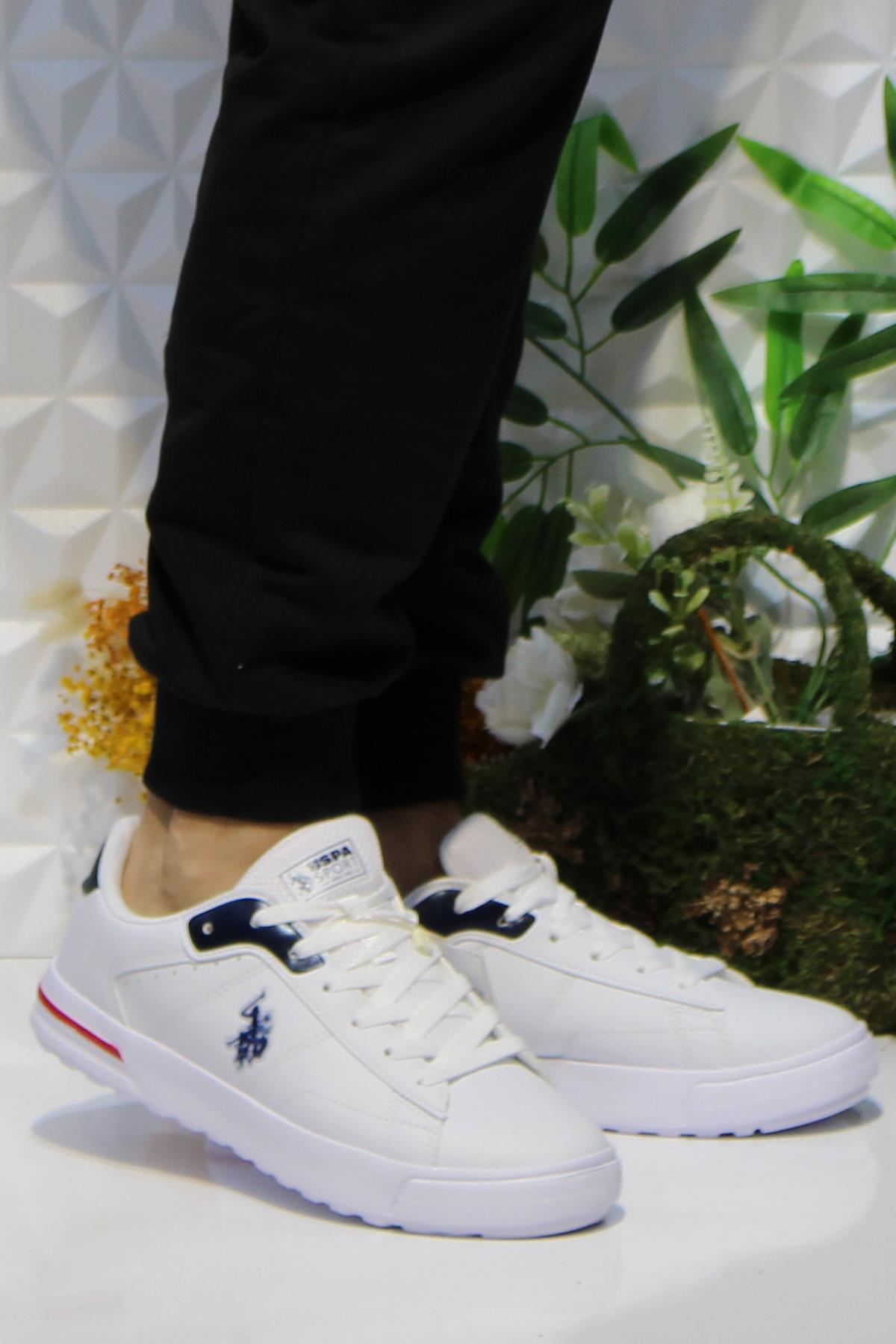 U.S. Polo Assn. Mango Beyaz Rahat Orijinal Ürün Hafif Sneaker Erkek Ayakkabı / Beden : 42 / Cinsiyet : Erkek