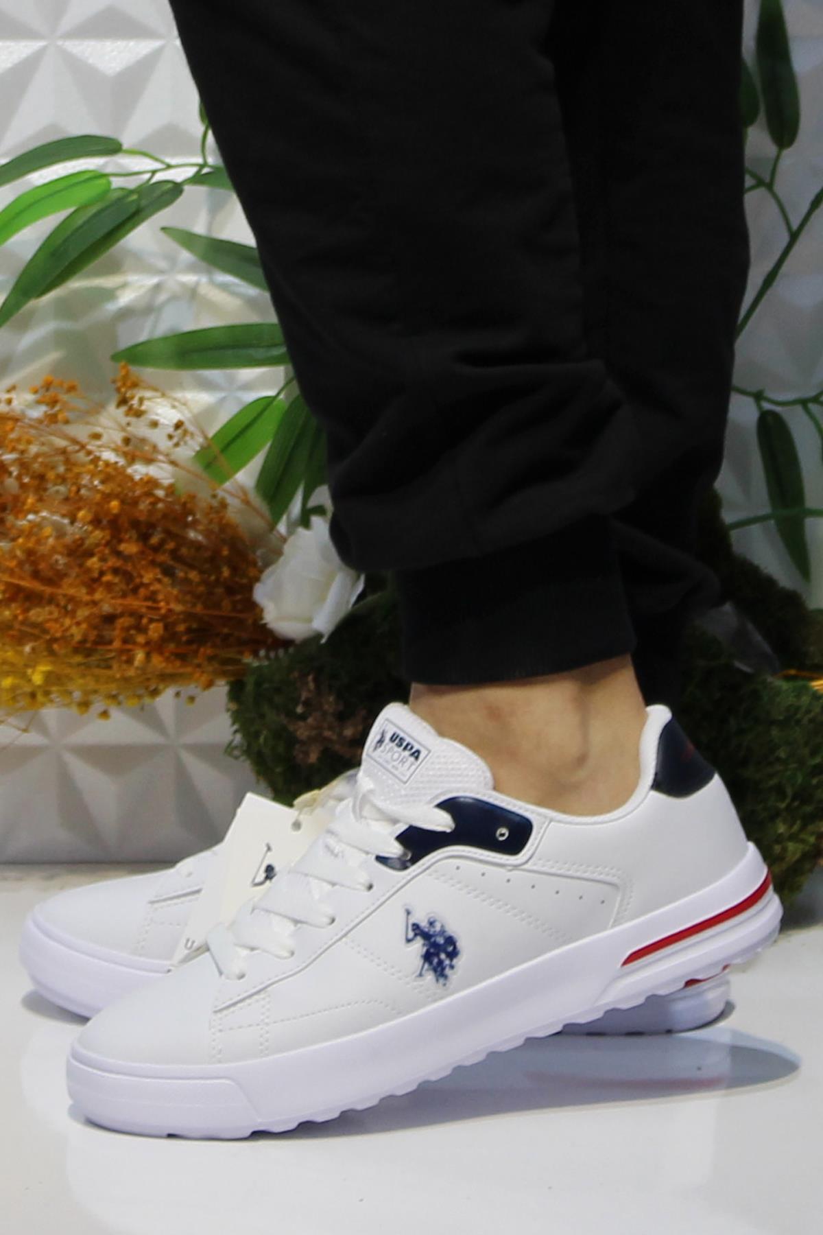 U.S. Polo Assn. Mango Beyaz Rahat Orijinal Ürün Hafif Sneaker Erkek Ayakkabı / Beden : 42 / Cinsiyet : Erkek