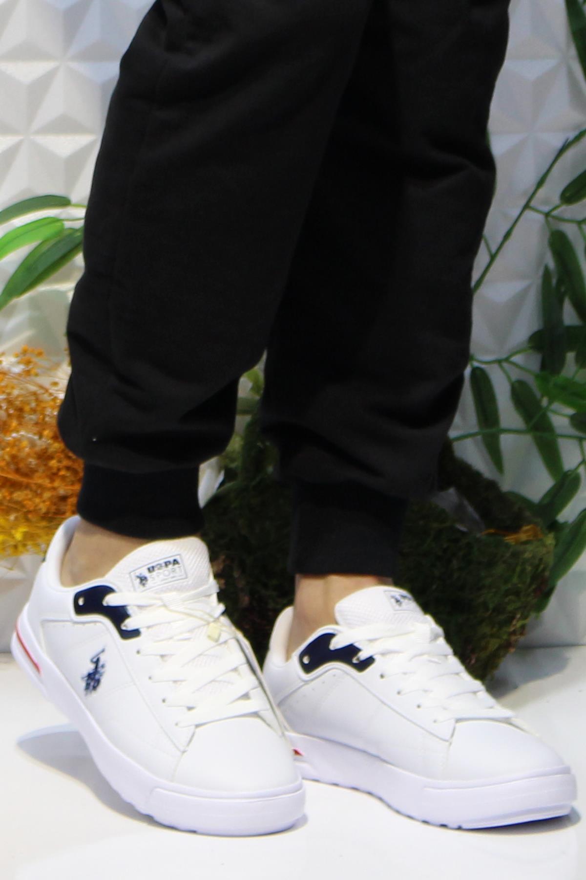 U.S. Polo Assn. Mango Beyaz Rahat Orijinal Ürün Hafif Sneaker Erkek Ayakkabı / Beden : 41 / Cinsiyet : Erkek