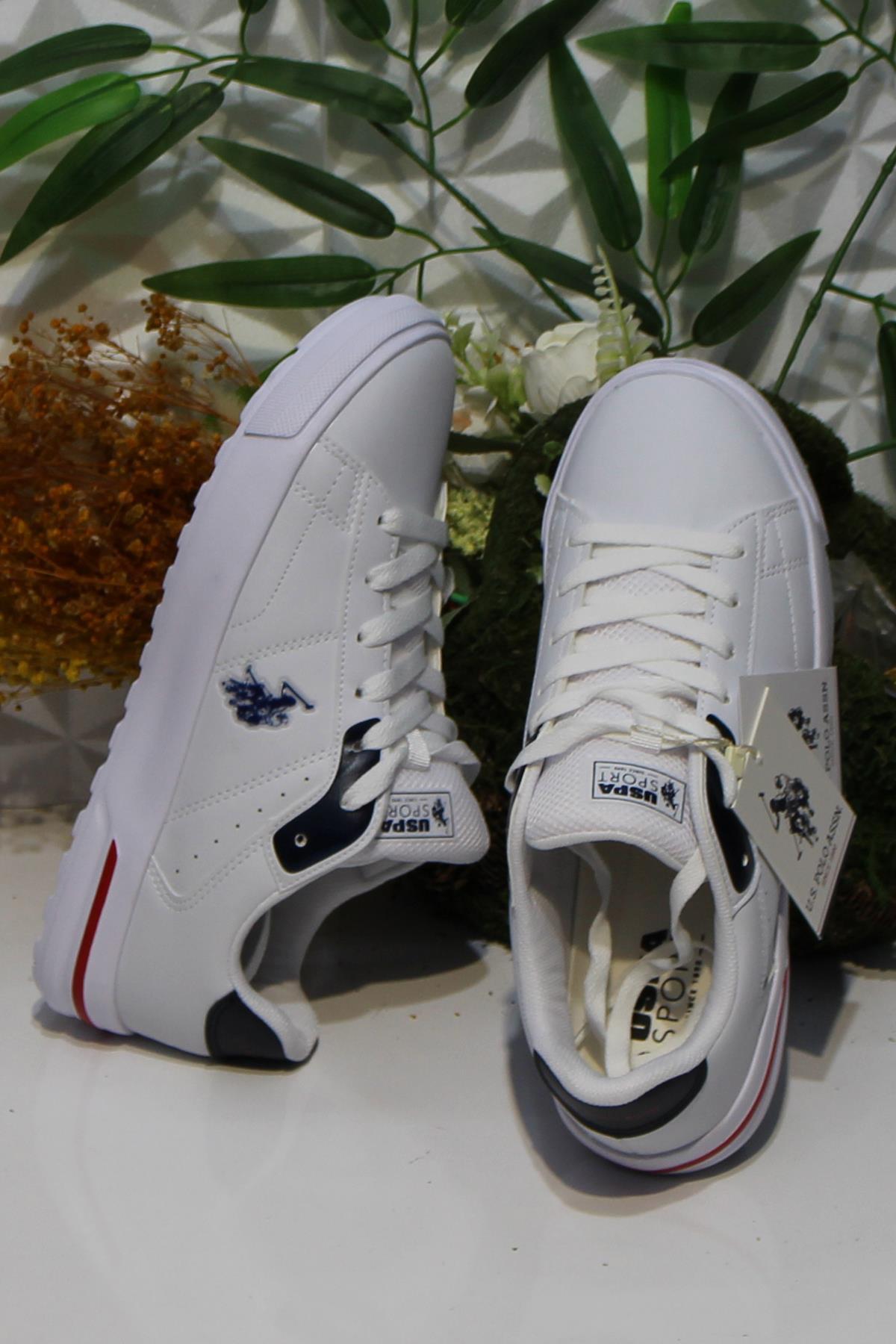 U.S. Polo Assn. Mango Beyaz Rahat Orijinal Ürün Hafif Sneaker Erkek Ayakkabı / Beden : 41 / Cinsiyet : Erkek