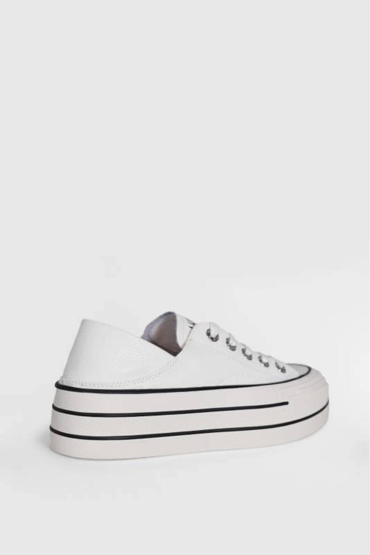 PAMELA HAKİKİ DERİ 5CM KALIN TABAN SNEAKER SPOR AYAKKABI KADIN / Beden : 40 / Cinsiyet : Kadın / Kız