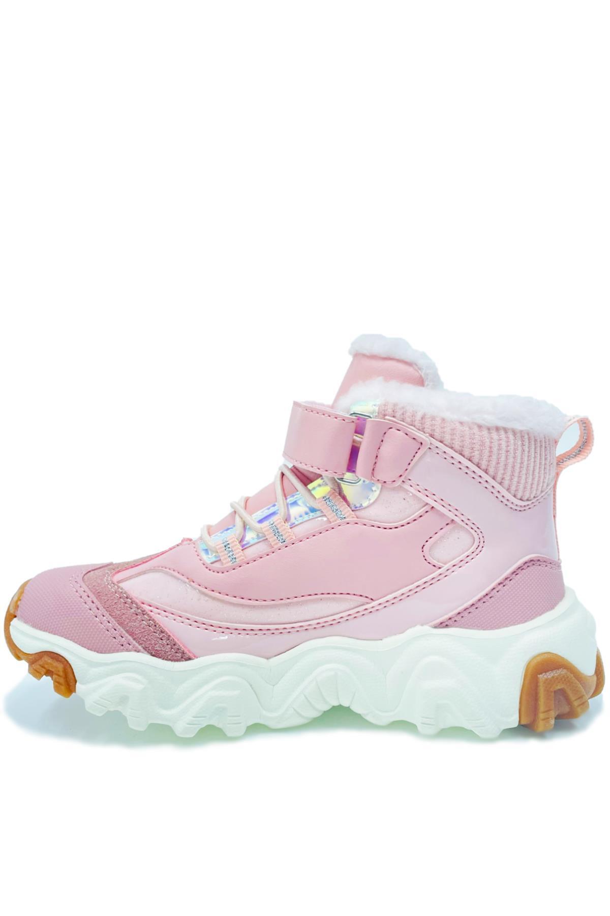 Radus Kürklü Hafif Taban Ortopedik Kız Çocuk Bot Rugan Pudra Pembe / Beden : 33 / Cinsiyet : Kadın / Kız