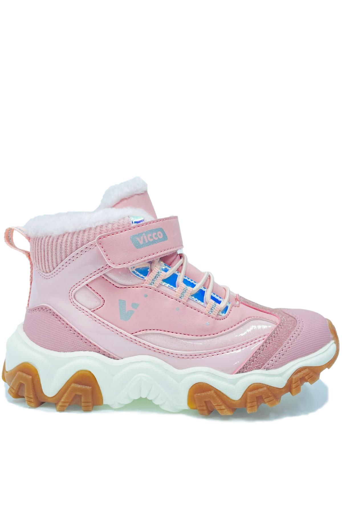 Radus Kürklü Hafif Taban Ortopedik Kız Çocuk Bot Rugan Pudra Pembe / Beden : 32 / Cinsiyet : Kadın / Kız