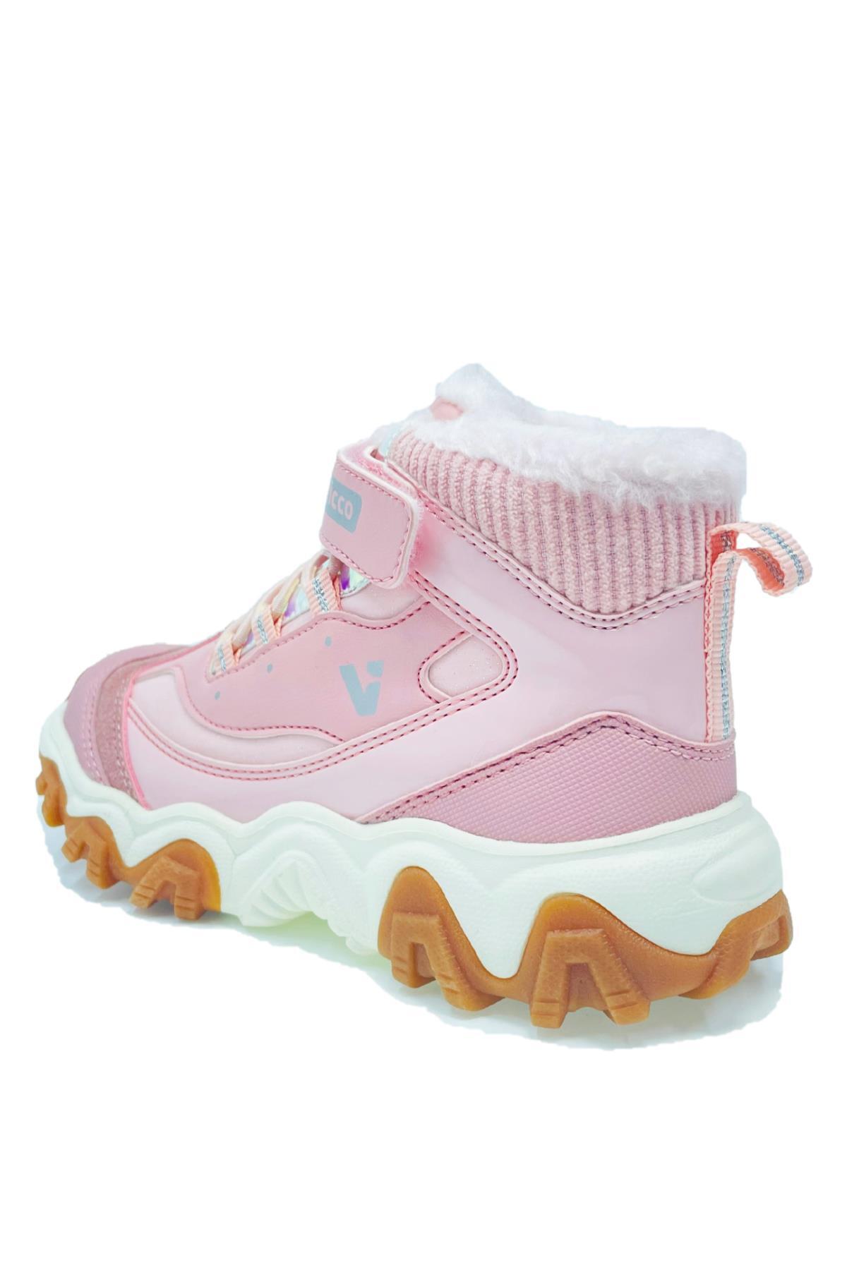 Radus Kürklü Hafif Taban Ortopedik Kız Çocuk Bot Rugan Pudra Pembe / Beden : 32 / Cinsiyet : Kadın / Kız