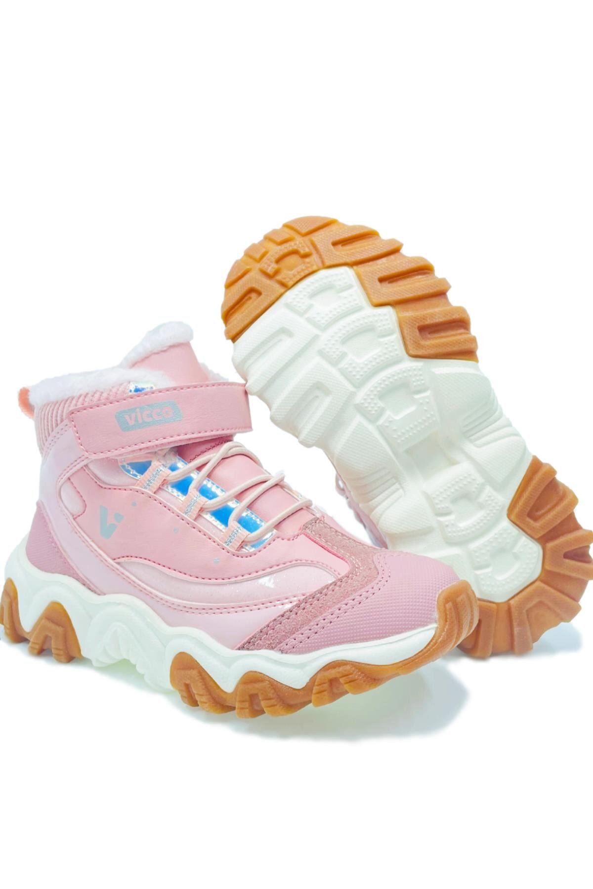 Radus Kürklü Hafif Taban Ortopedik Kız Çocuk Bot Rugan Pudra Pembe / Beden : 32 / Cinsiyet : Kadın / Kız