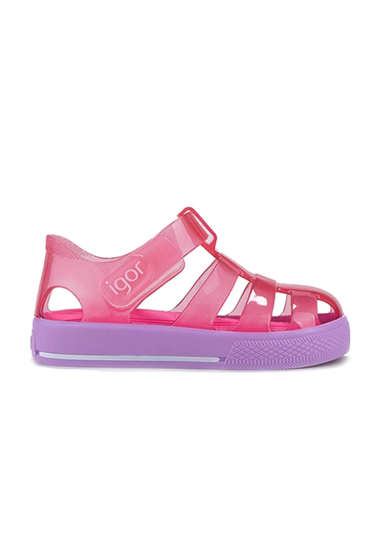 S10270 Star Bicolor Çocuk Sandalet Fuşya-Lila / Beden : 26 / Cinsiyet : Unisex