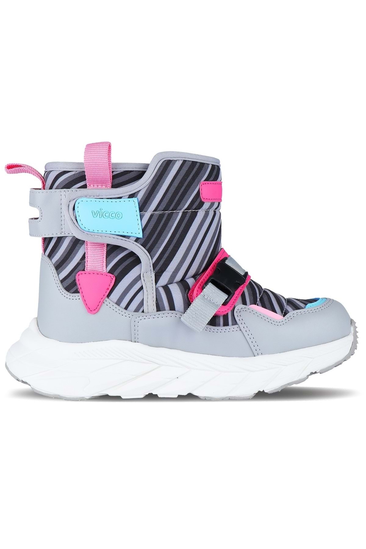 Karoo Phylon Kauçuk Taban Ortopedik Unisex Çocuk Kar Botu GRİ / Beden : 33 / Cinsiyet : Unisex