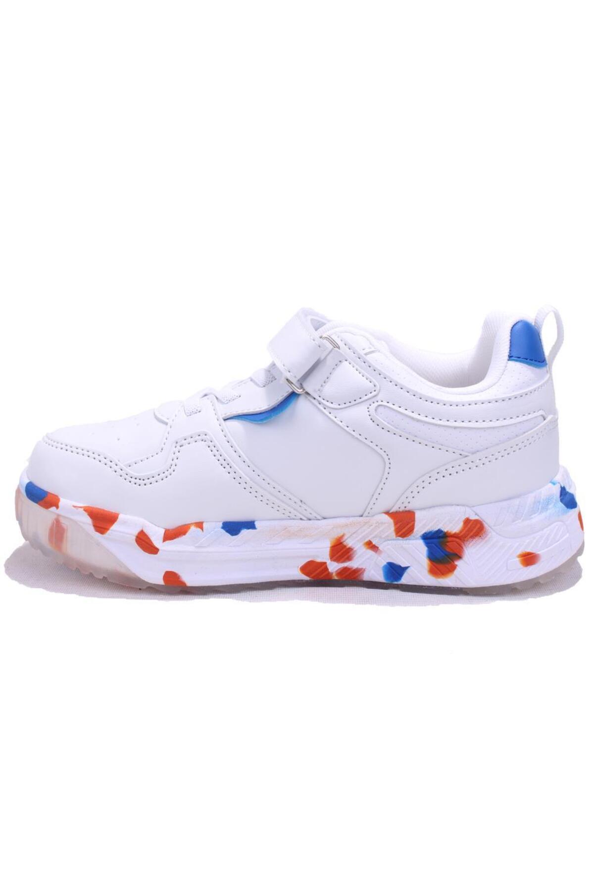 Monaco 346F24K304 Beyaz Mavi Ortopedik Günlük Erkek Çocuk Spor Ayakkabı / Beden : 33 / Cinsiyet : Erkek