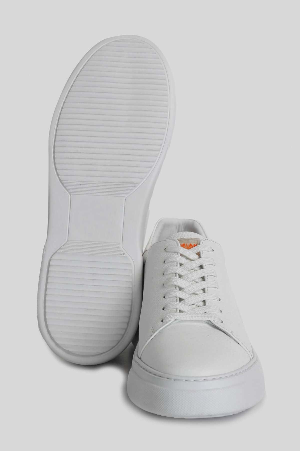 111230187 Tommy Casual Deri Erkek Sneaker Ayakkabı BEYAZ / Beden : 44 / Cinsiyet : Erkek