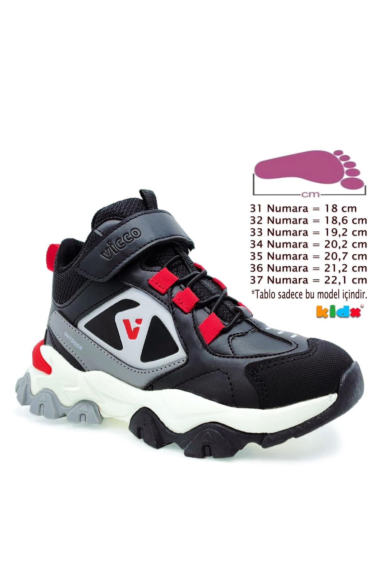 Healer Hafif Ve Esnek Ortopedik Outdoor Çocuk Bot Siyah / Beden : 34 / Cinsiyet : Erkek