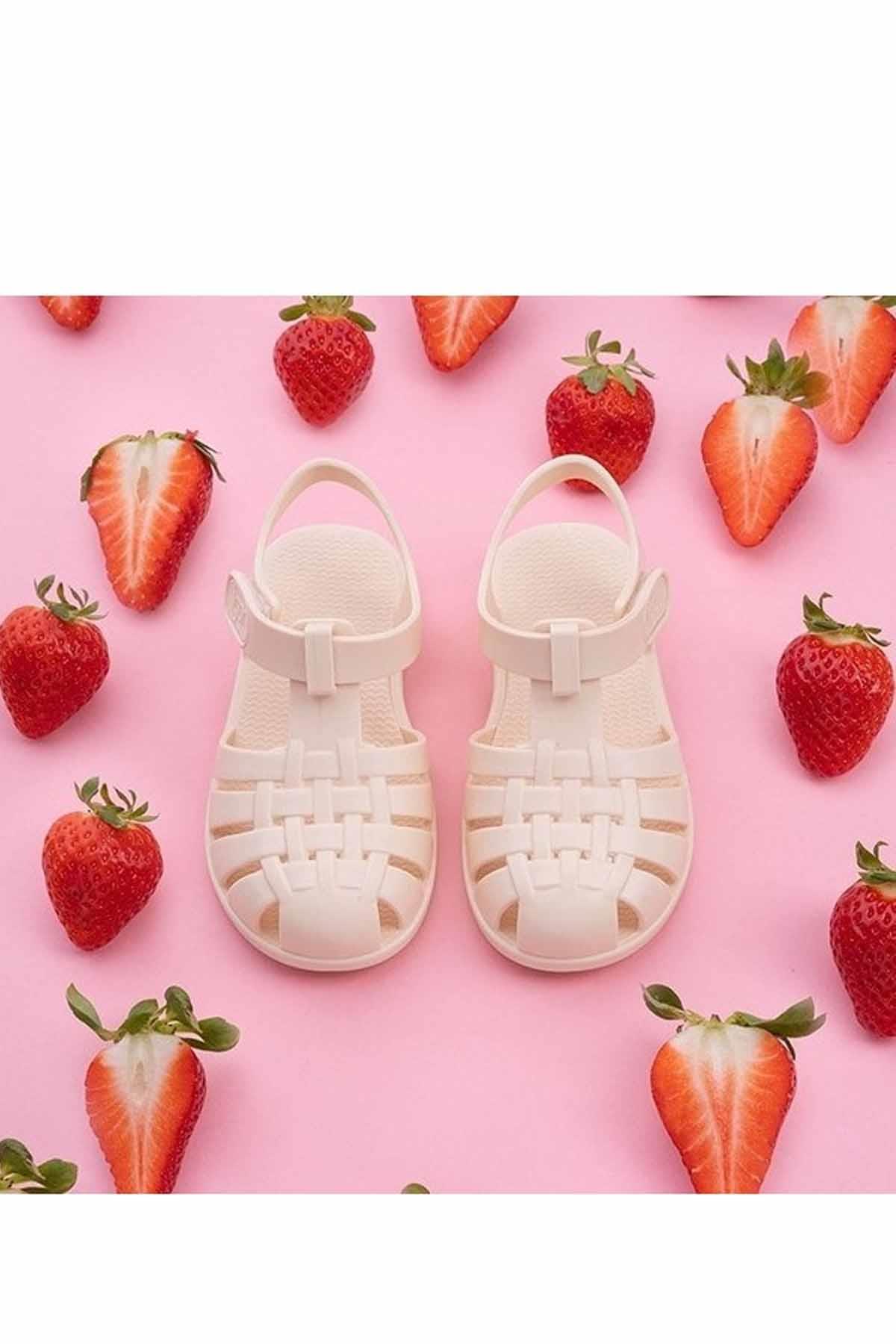 Clasica Velcro Çocuk Sandalet Ayakkabı S10288-079Marfil / Beden : 32 / Cinsiyet : Unisex