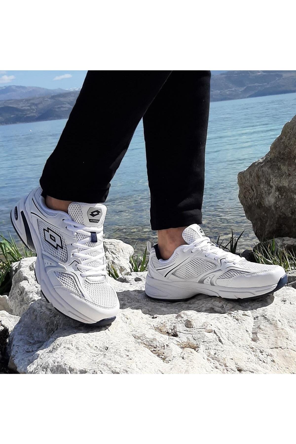 Athens Beyaz-laci Hafızalı Ortopedik Hafif Spor Ayakkabı / Beden : 41 / Cinsiyet : Erkek