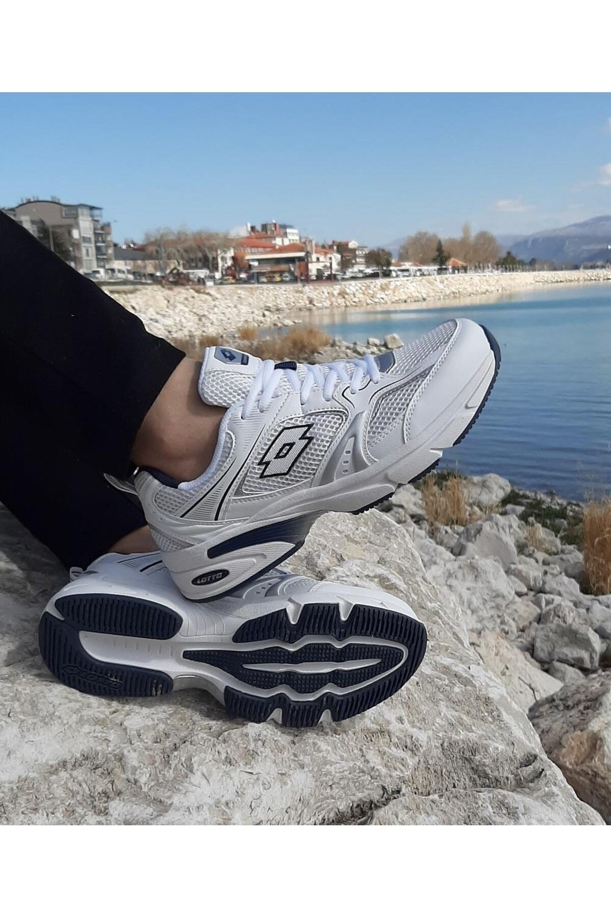 Athens Beyaz-laci Hafızalı Ortopedik Hafif Spor Ayakkabı / Beden : 44 / Cinsiyet : Erkek