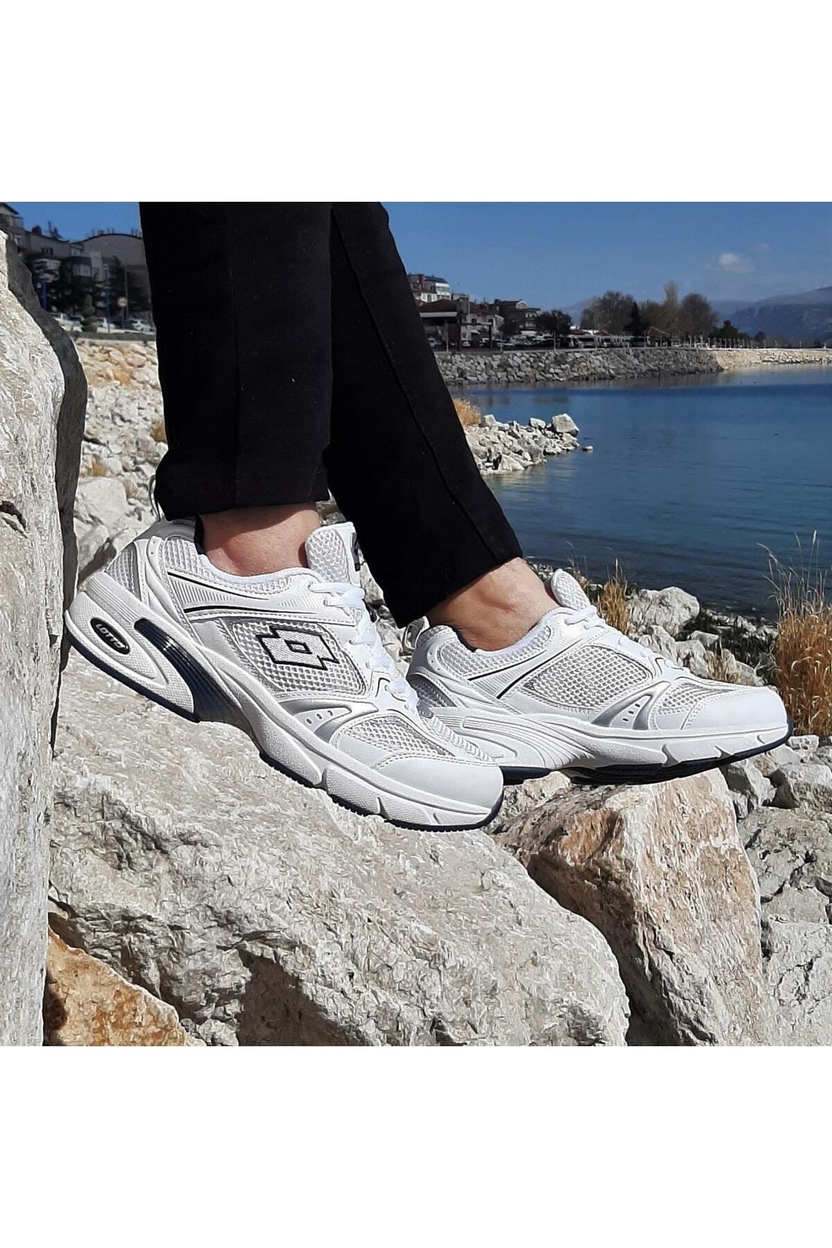 Athens Beyaz-laci Hafızalı Ortopedik Hafif Spor Ayakkabı / Beden : 40 / Cinsiyet : Erkek