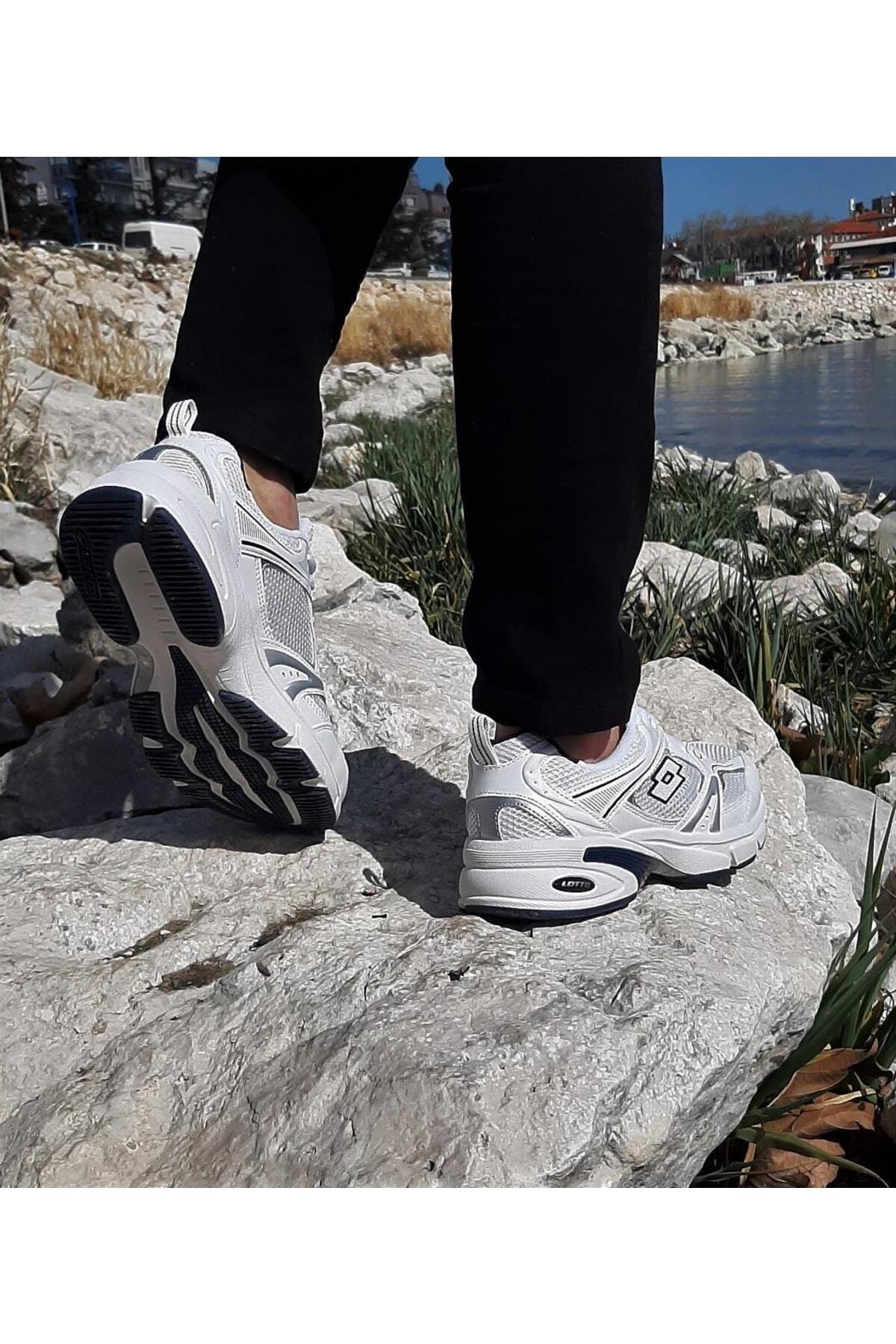 Athens Beyaz-laci Hafızalı Ortopedik Hafif Spor Ayakkabı / Beden : 40 / Cinsiyet : Erkek