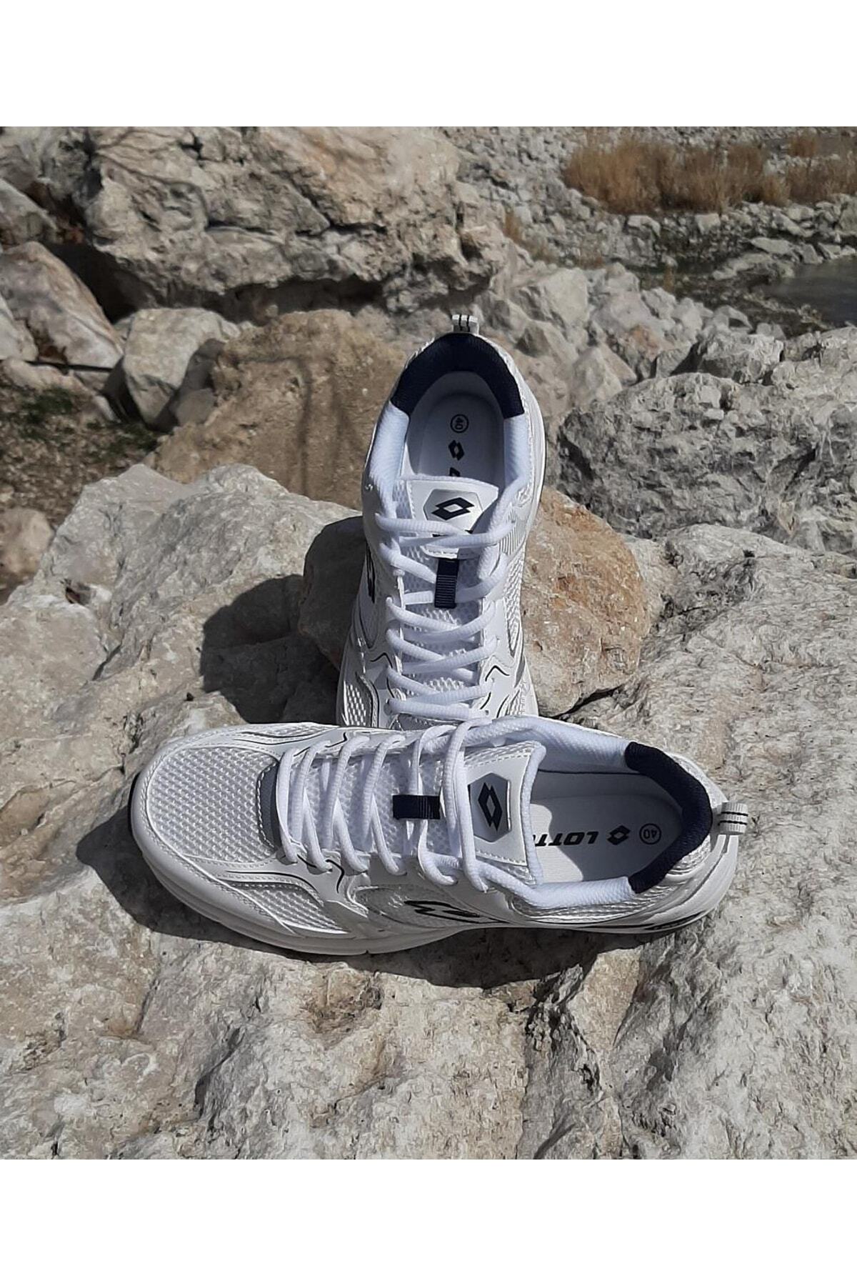 Athens Beyaz-laci Hafızalı Ortopedik Hafif Spor Ayakkabı / Beden : 41 / Cinsiyet : Erkek