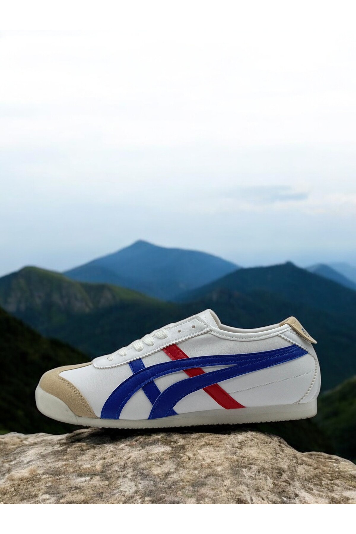 Günlük UNISEX Konforlu Rahat BEYAZ MAVİ SNEAKER AYAKKABI / Beden : 41 / Cinsiyet : Unisex