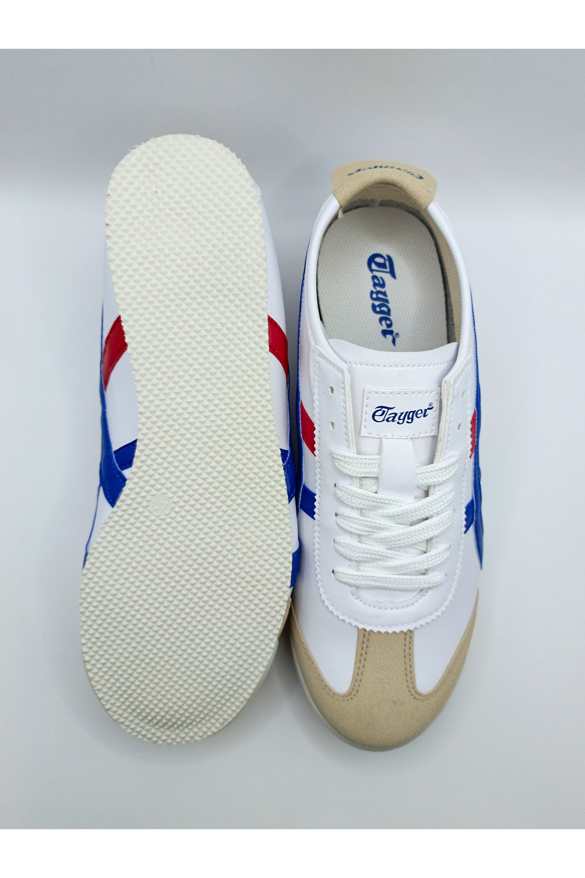 Günlük UNISEX Konforlu Rahat BEYAZ MAVİ SNEAKER AYAKKABI / Beden : 43 / Cinsiyet : Unisex