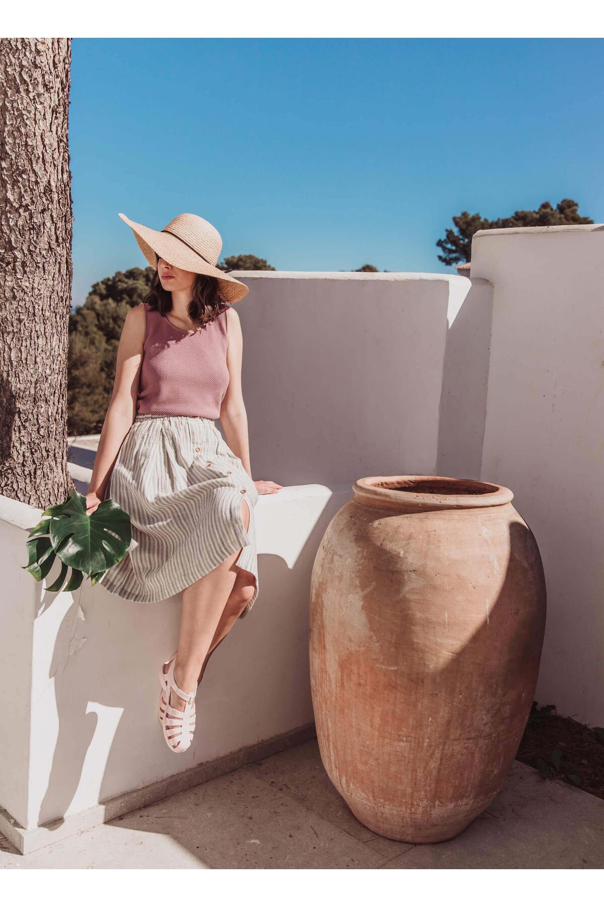 S10258 Biarritz Brillo Sandalet Pudra / Beden : 41 / Cinsiyet : Kadın / Kız