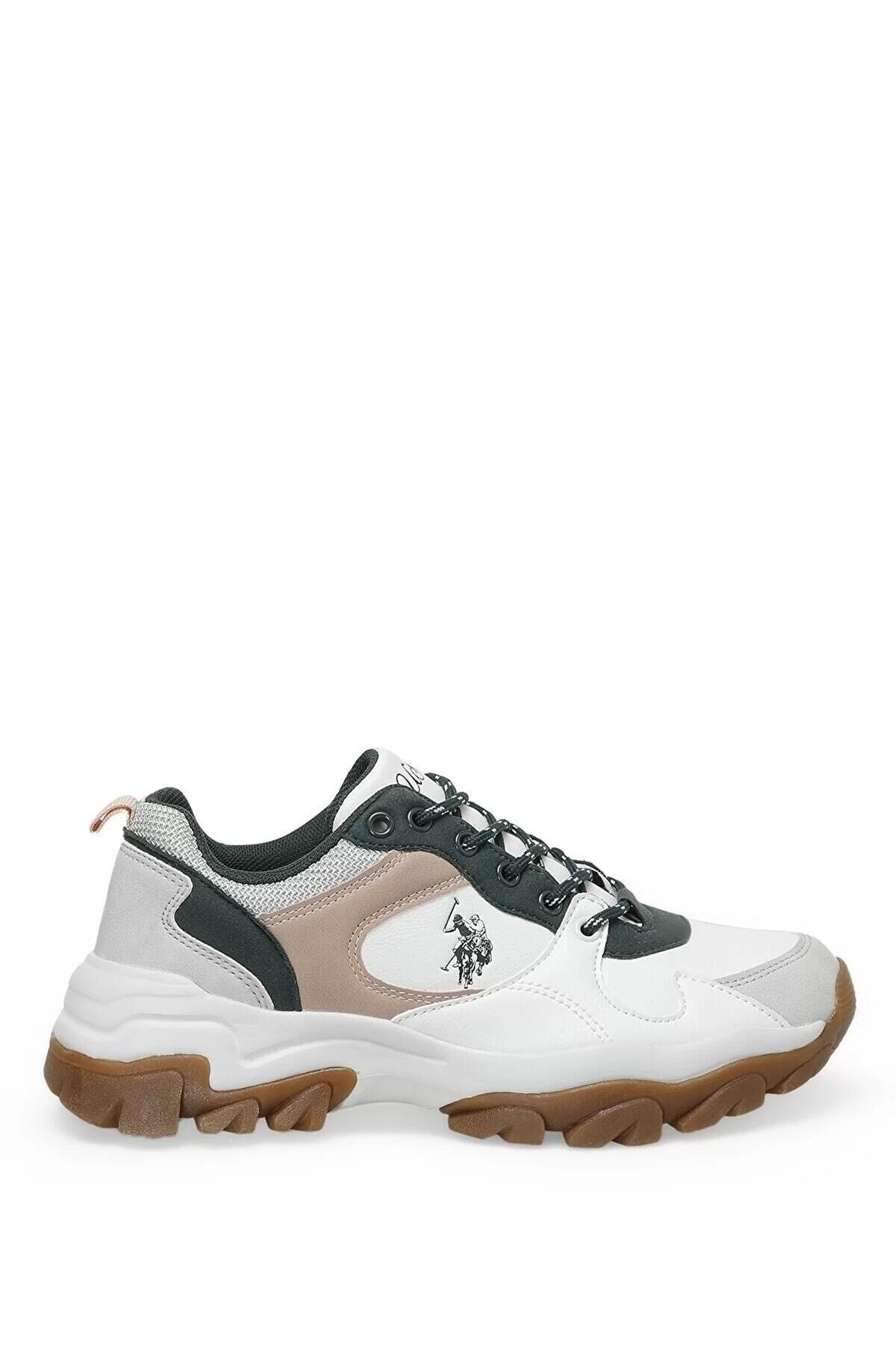 U.s.polo Assn. Tracky Ayakkabi - Beyaz Yesil Yürüyüş Ayakkabısı / Beden : 38 / Cinsiyet : Kadın / Kız