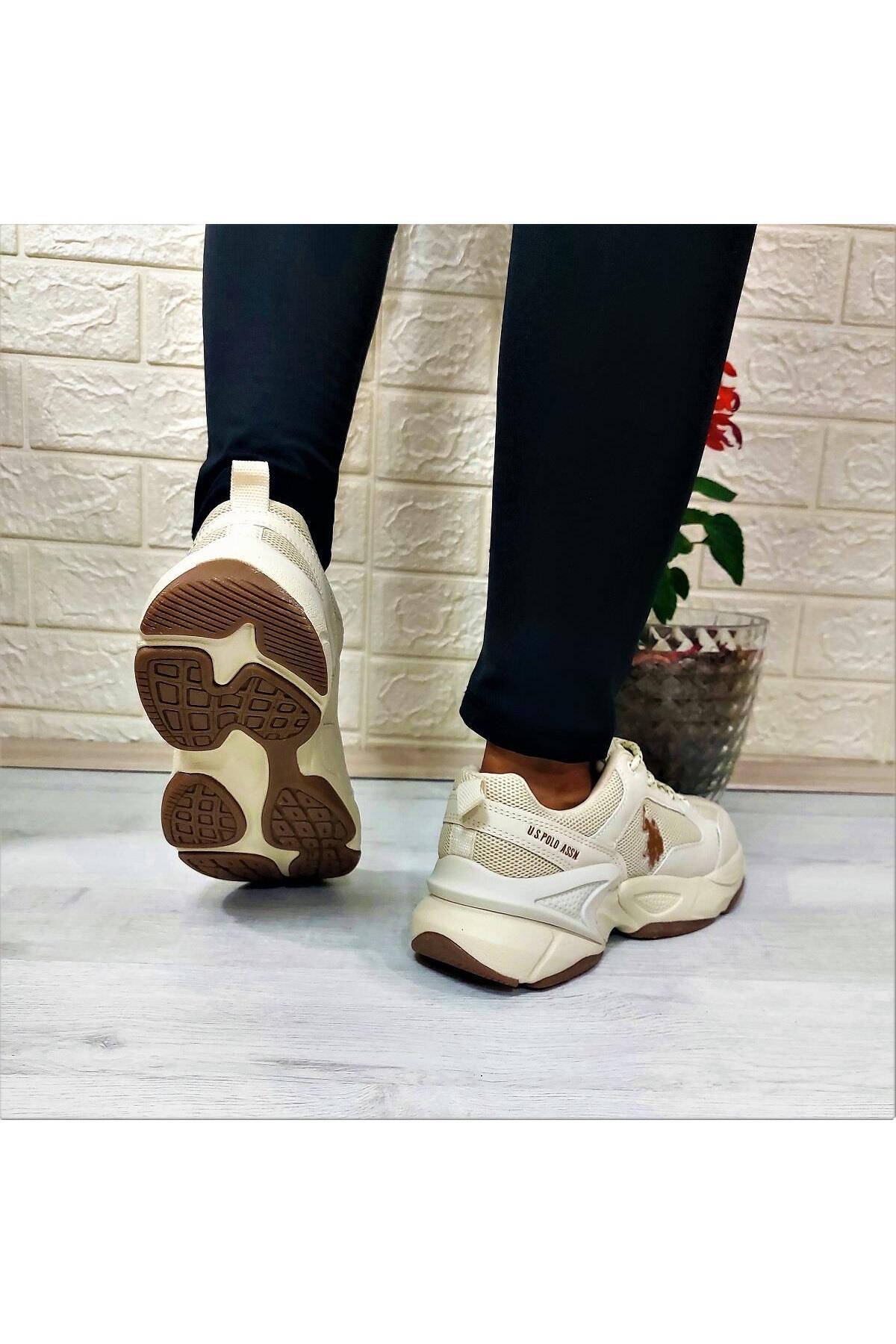 U.S.Polo Maybe Bej İçi Fuspetli Kalın Taban Kadın Spor Ayakkabı Yürüyüş Ayakkabısı / Beden : 36 / Cinsiyet : Kadın / Kız