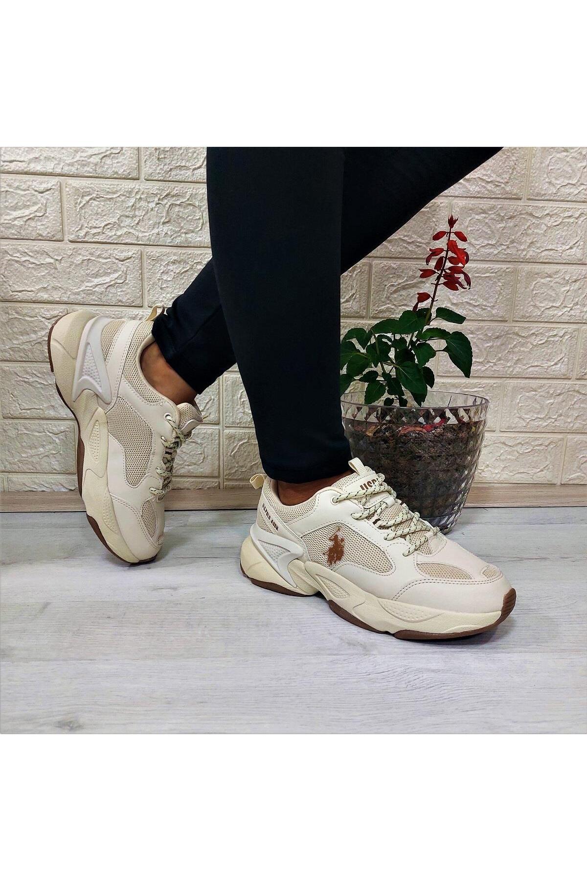 U.S.Polo Maybe Bej İçi Fuspetli Kalın Taban Kadın Spor Ayakkabı Yürüyüş Ayakkabısı / Beden : 36 / Cinsiyet : Kadın / Kız