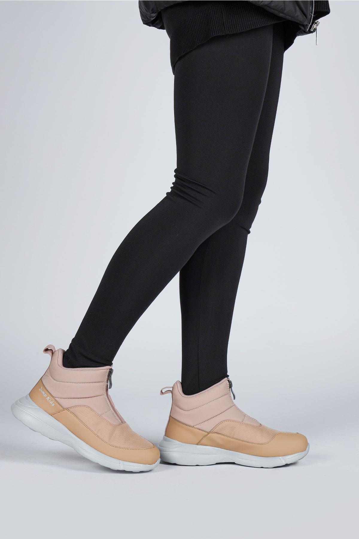 29177 Fermuarlı Somon Pembe - Kahverengi Kız Çocuk Günlük Bot / Beden : 31 / Cinsiyet : Kadın / Kız