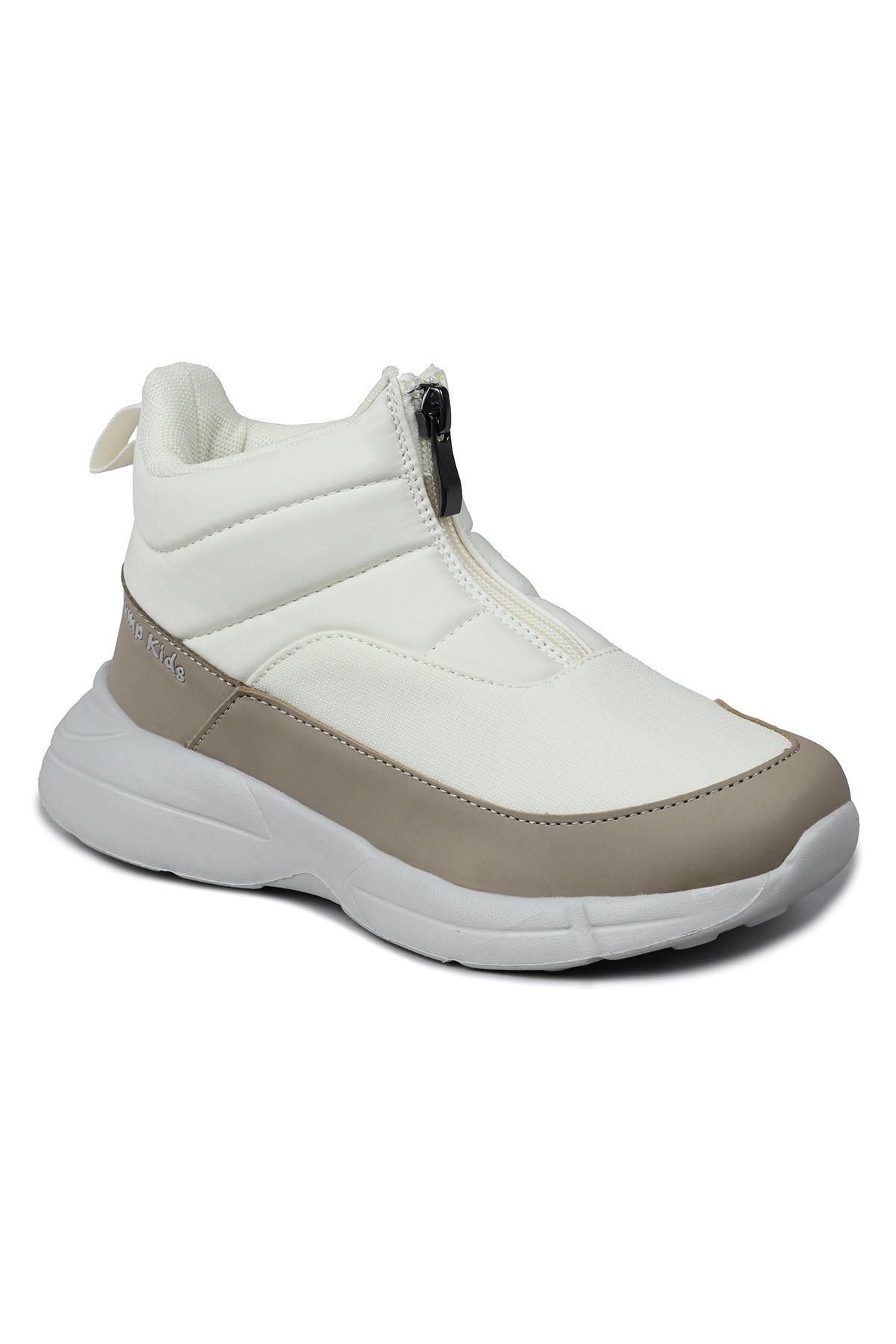 29177 Fermuarlı Bej Kız Çocuk Günlük Bot / Beden : 35 / Cinsiyet : Kadın / Kız