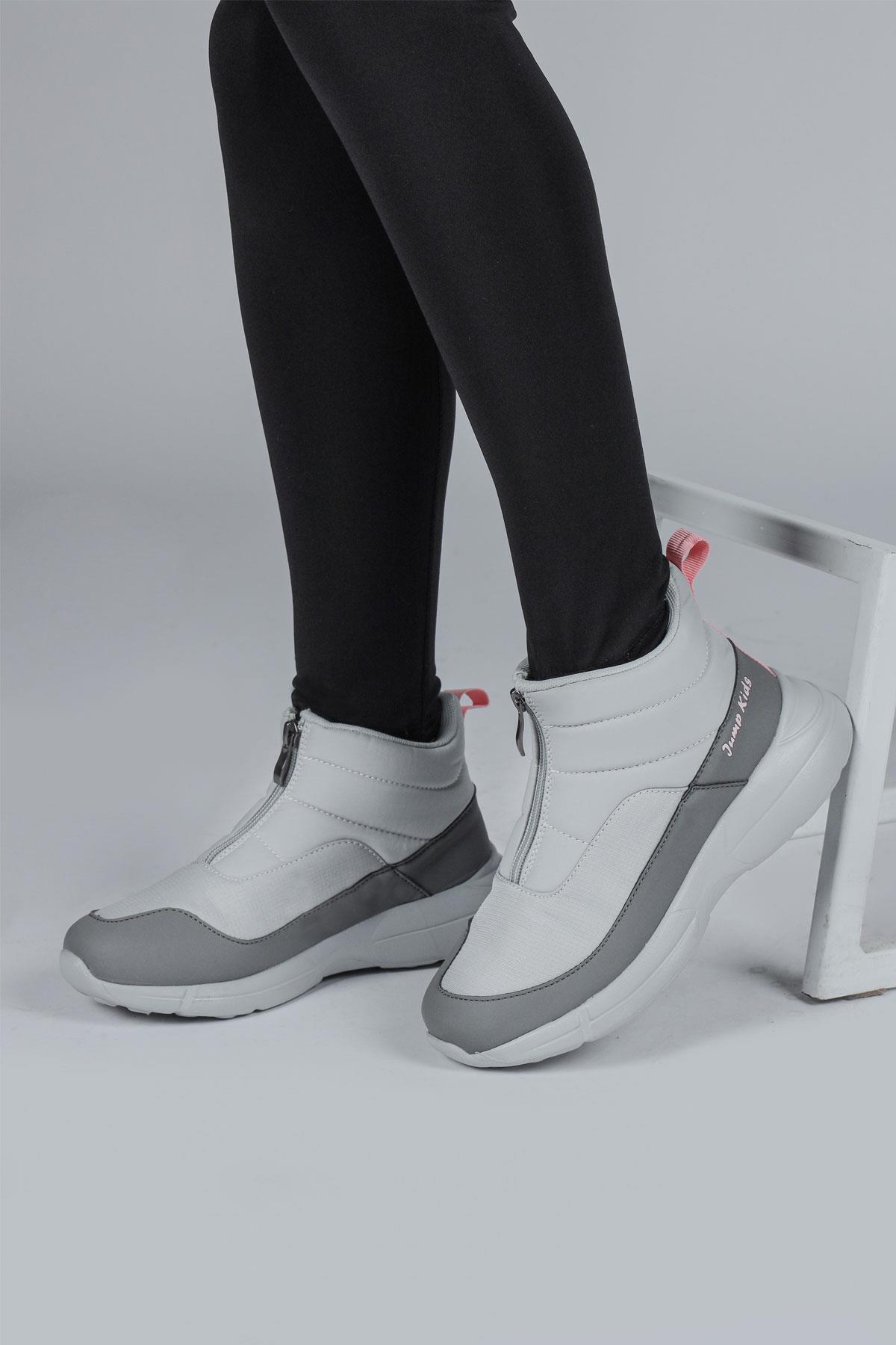 29177 Fermuarlı Gri - Koyu Gri Kız Çocuk Günlük Bot / Beden : 31 / Cinsiyet : Kadın / Kız