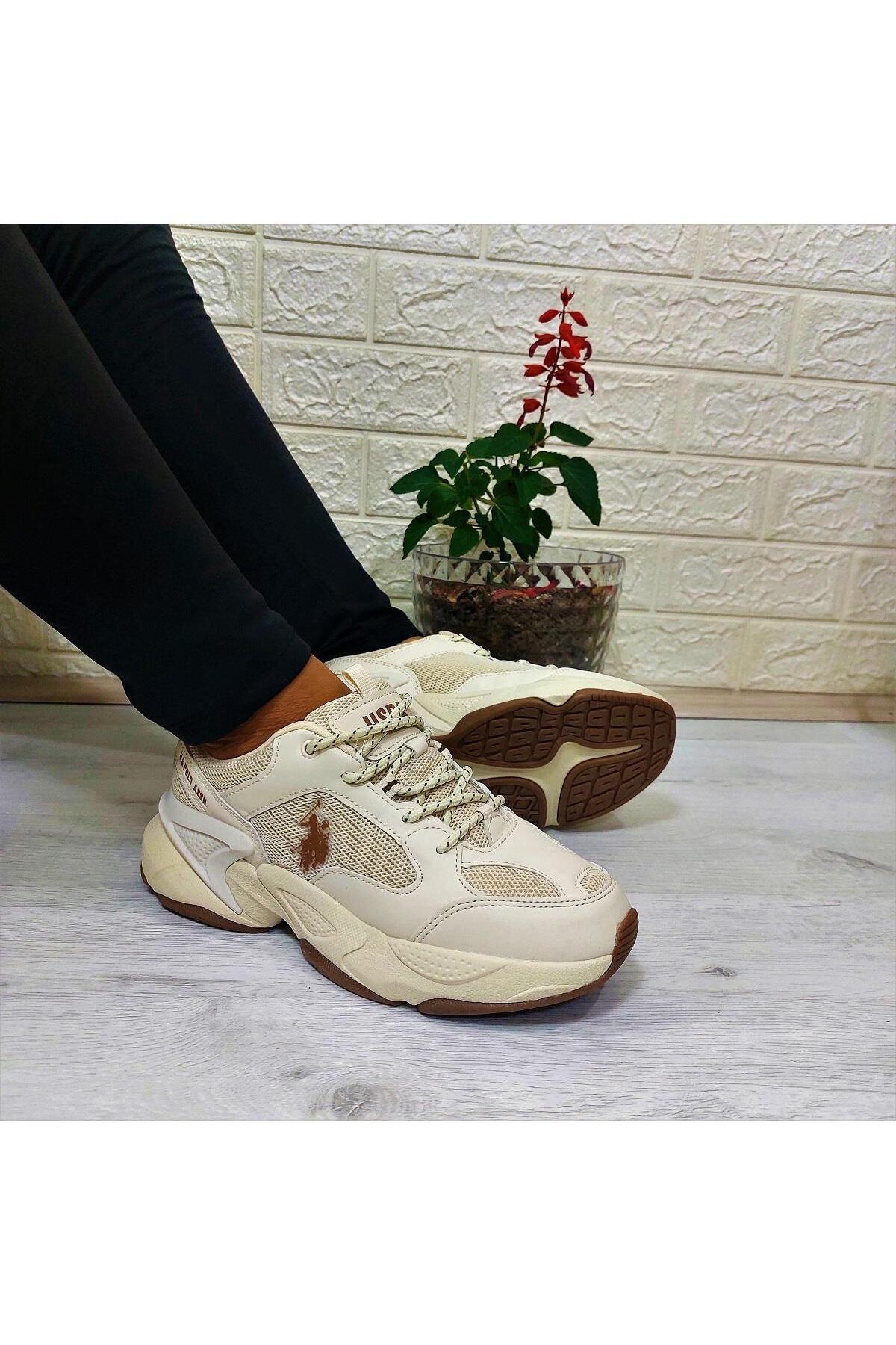 U.S.Polo Maybe Bej İçi Fuspetli Kalın Taban Kadın Spor Ayakkabı Yürüyüş Ayakkabısı / Beden : 36 / Cinsiyet : Kadın / Kız