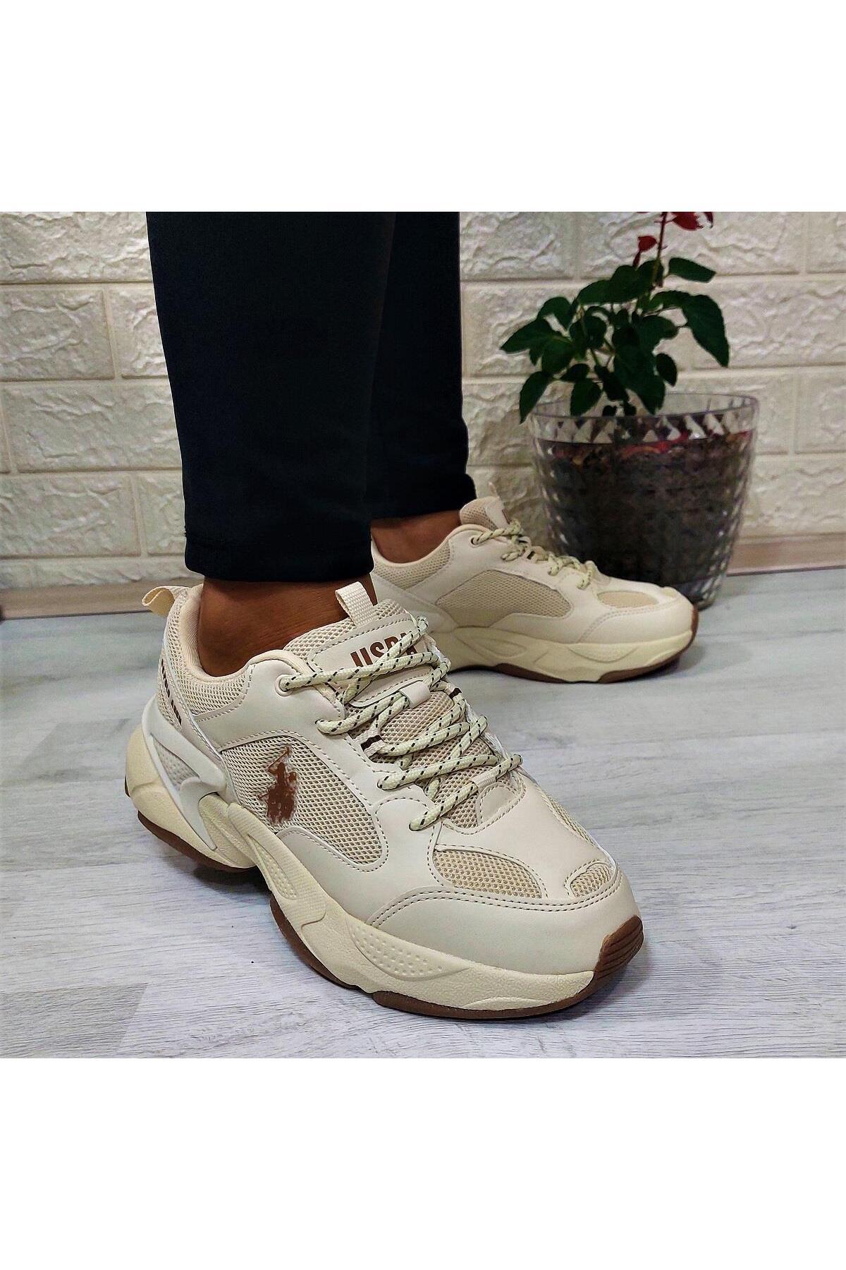 U.S.Polo Maybe Bej İçi Fuspetli Kalın Taban Kadın Spor Ayakkabı Yürüyüş Ayakkabısı / Beden : 36 / Cinsiyet : Kadın / Kız