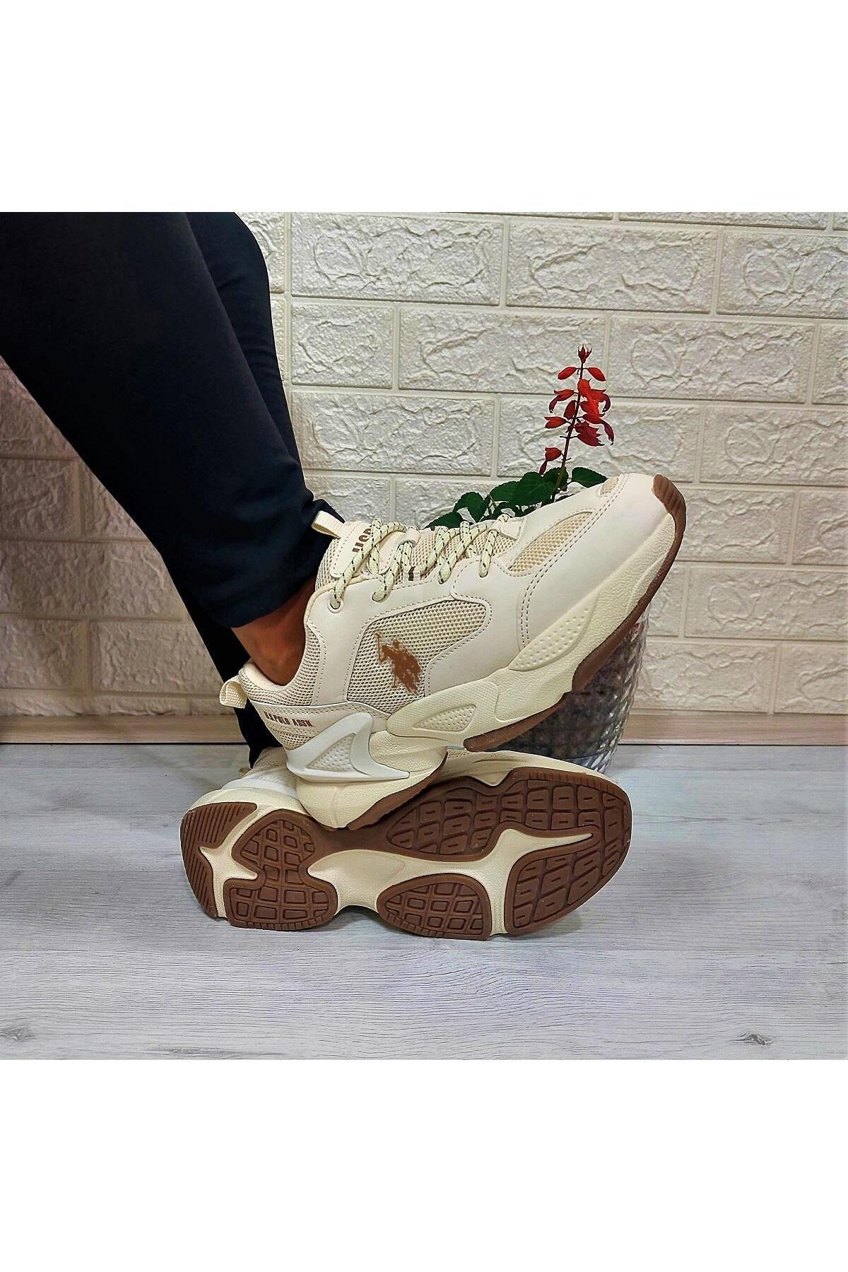 U.S.Polo Maybe Bej İçi Fuspetli Kalın Taban Kadın Spor Ayakkabı Yürüyüş Ayakkabısı / Beden : 36 / Cinsiyet : Kadın / Kız