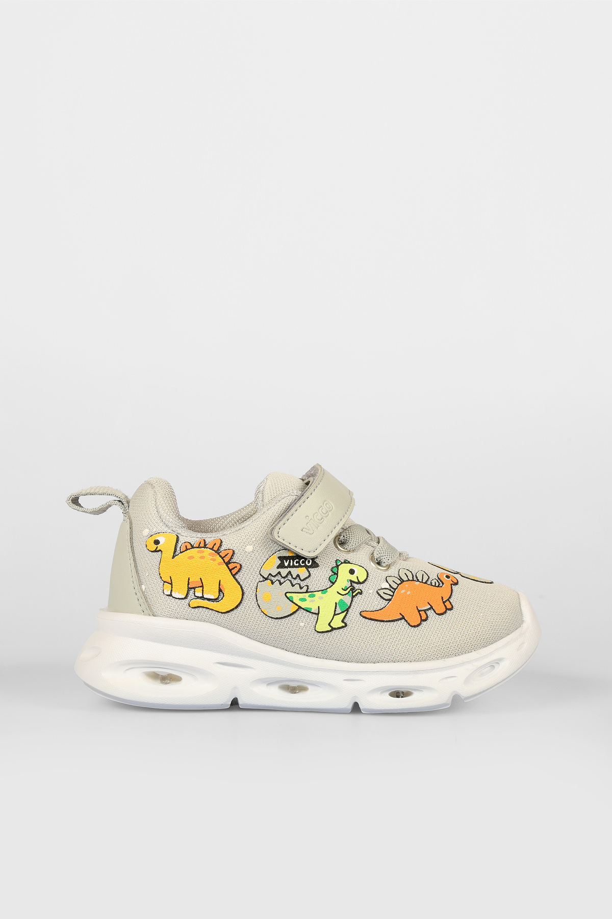 Dino Işıklı Unisex Okul Öncesi Gri Spor Ayakkabı / Beden : 27 / Cinsiyet : Unisex