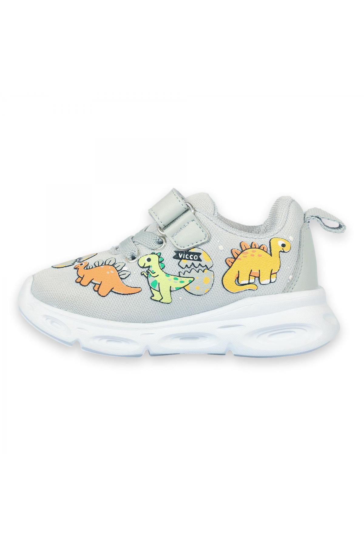 346.p25y.171 Dino Patik Işıklı Phylon Gri Erkek Çocuk Spor Ayakkabı / Beden : 27 / Cinsiyet : Erkek