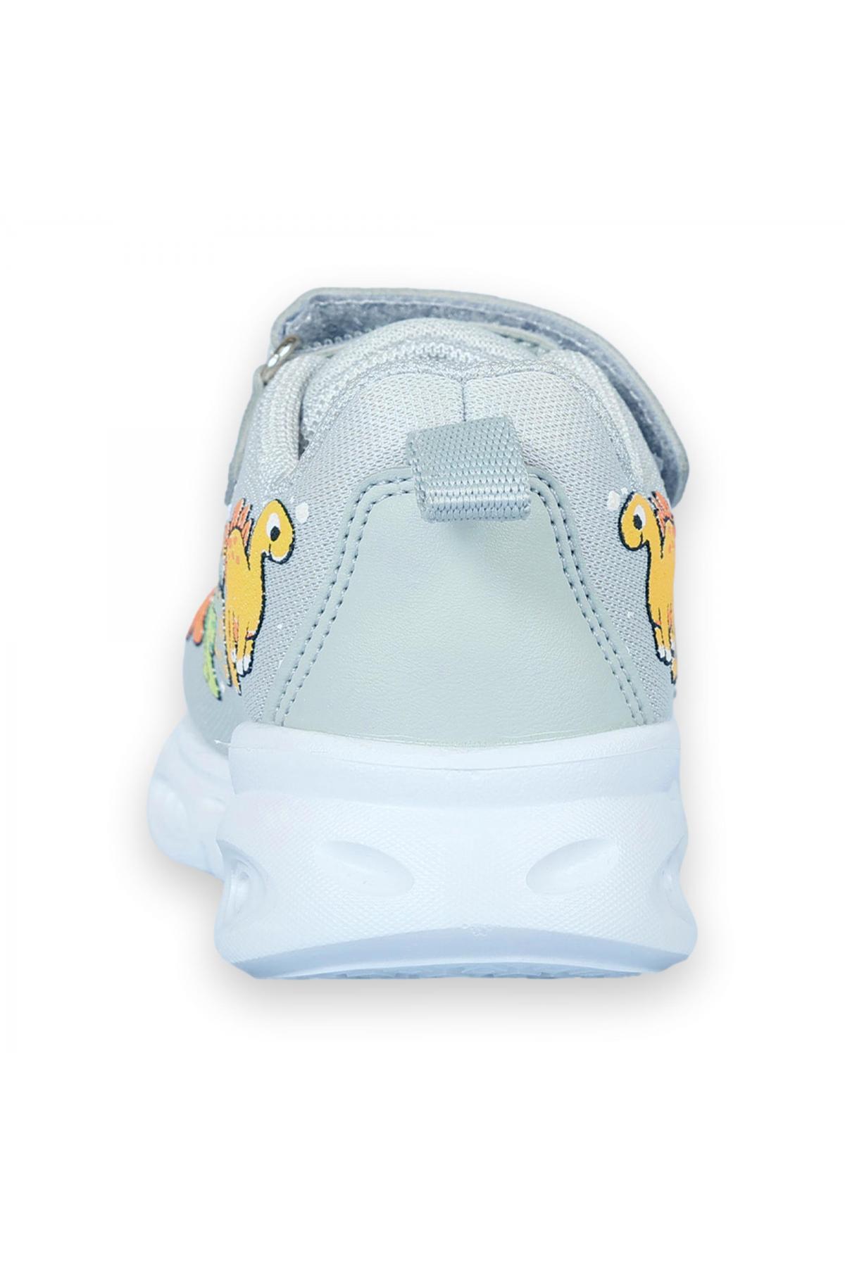 346.p25y.171 Dino Patik Işıklı Phylon Gri Erkek Çocuk Spor Ayakkabı / Beden : 27 / Cinsiyet : Erkek